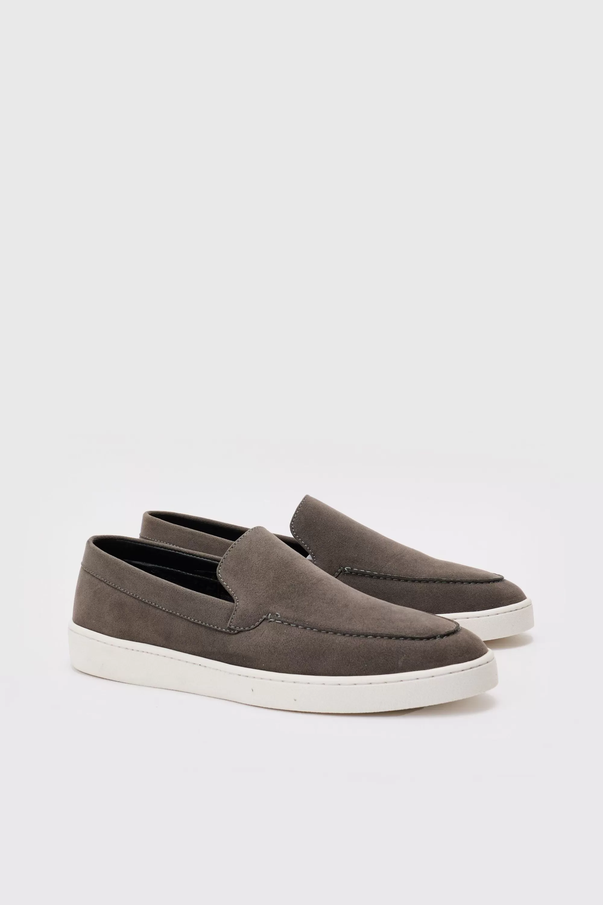 boohooMAN Faux Suede Slip On Loafer In | UK
