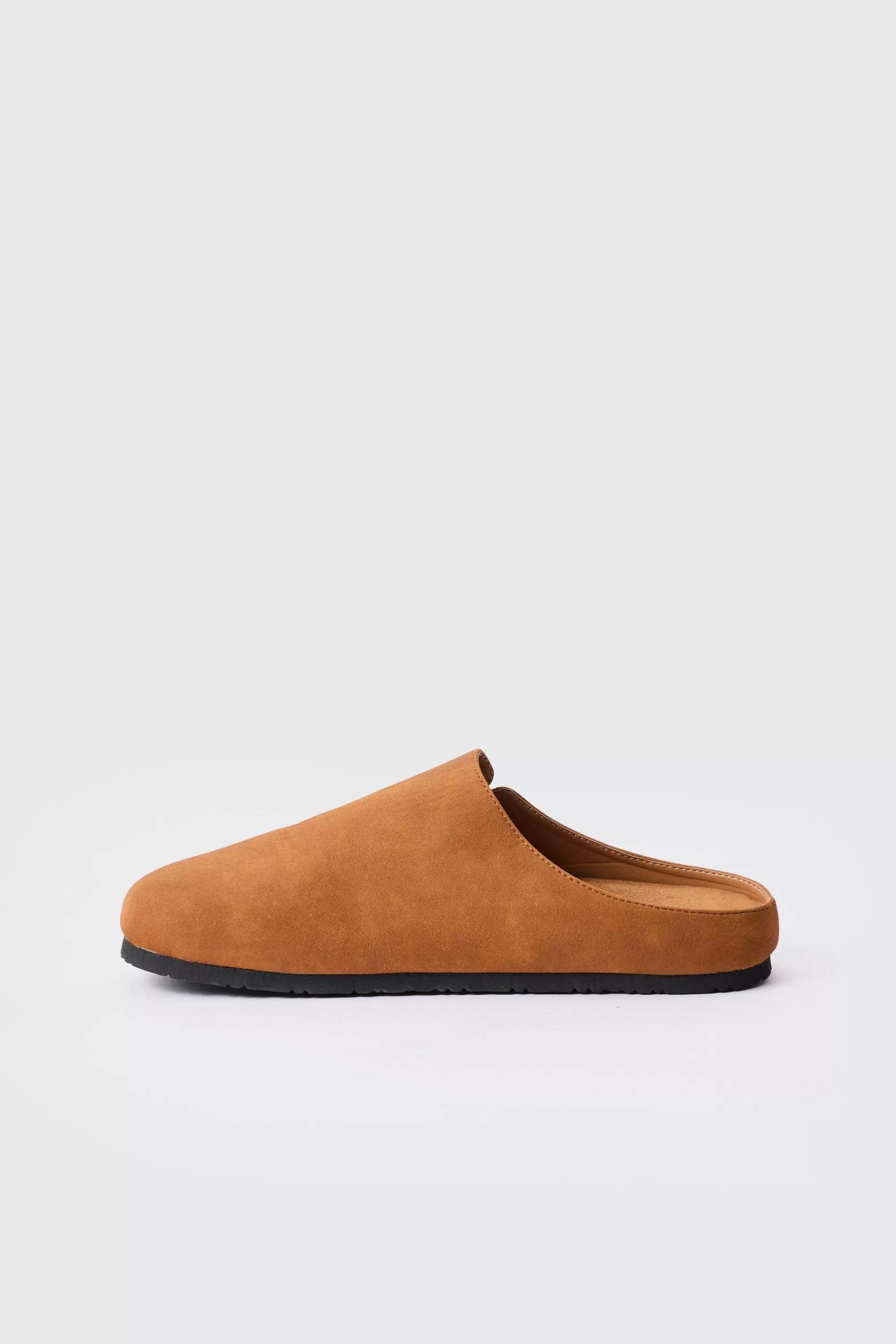 boohooMAN Faux Suede Slip On Mule In | UK