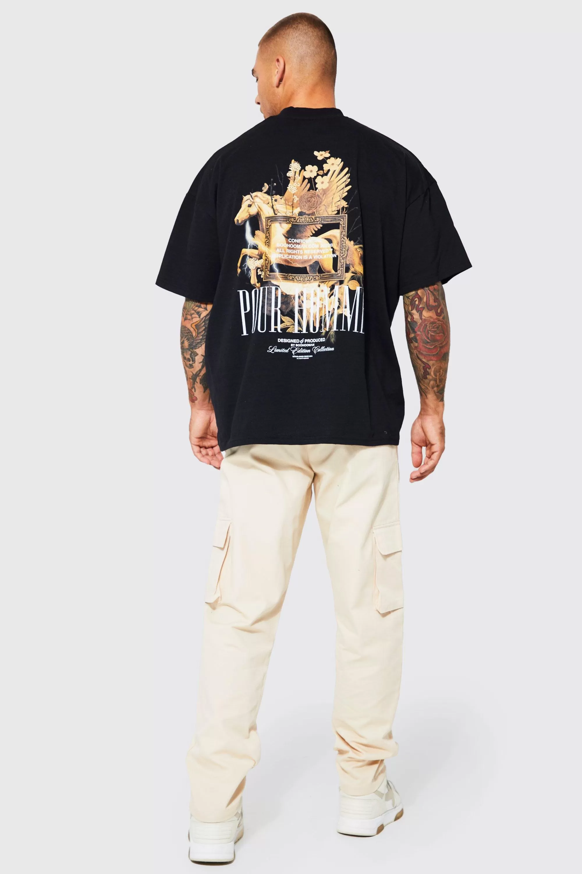 boohooMAN Fixed Waist Relaxed Fit Cargo Trouser | UK