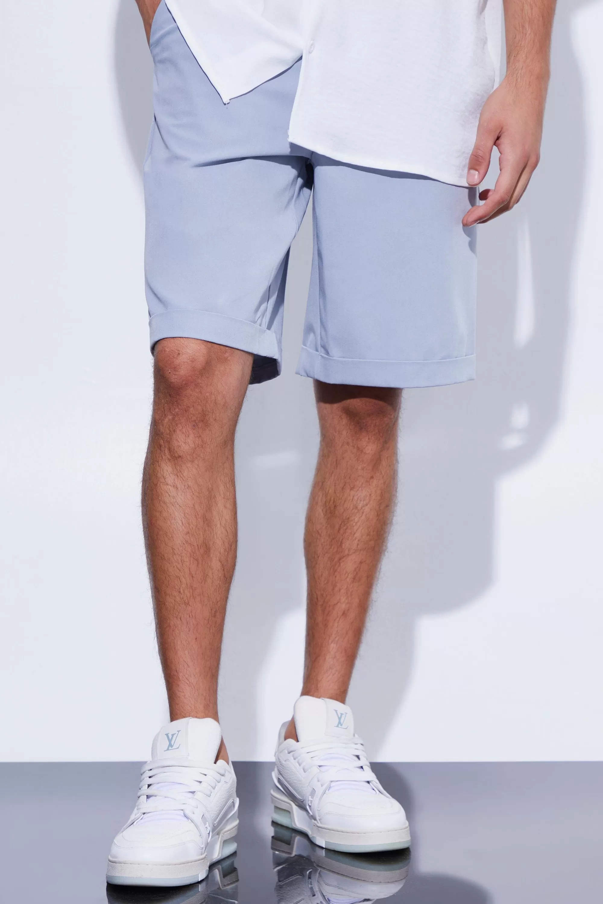 boohooMAN Fixed Waist Relaxed Suit Shorts | UK