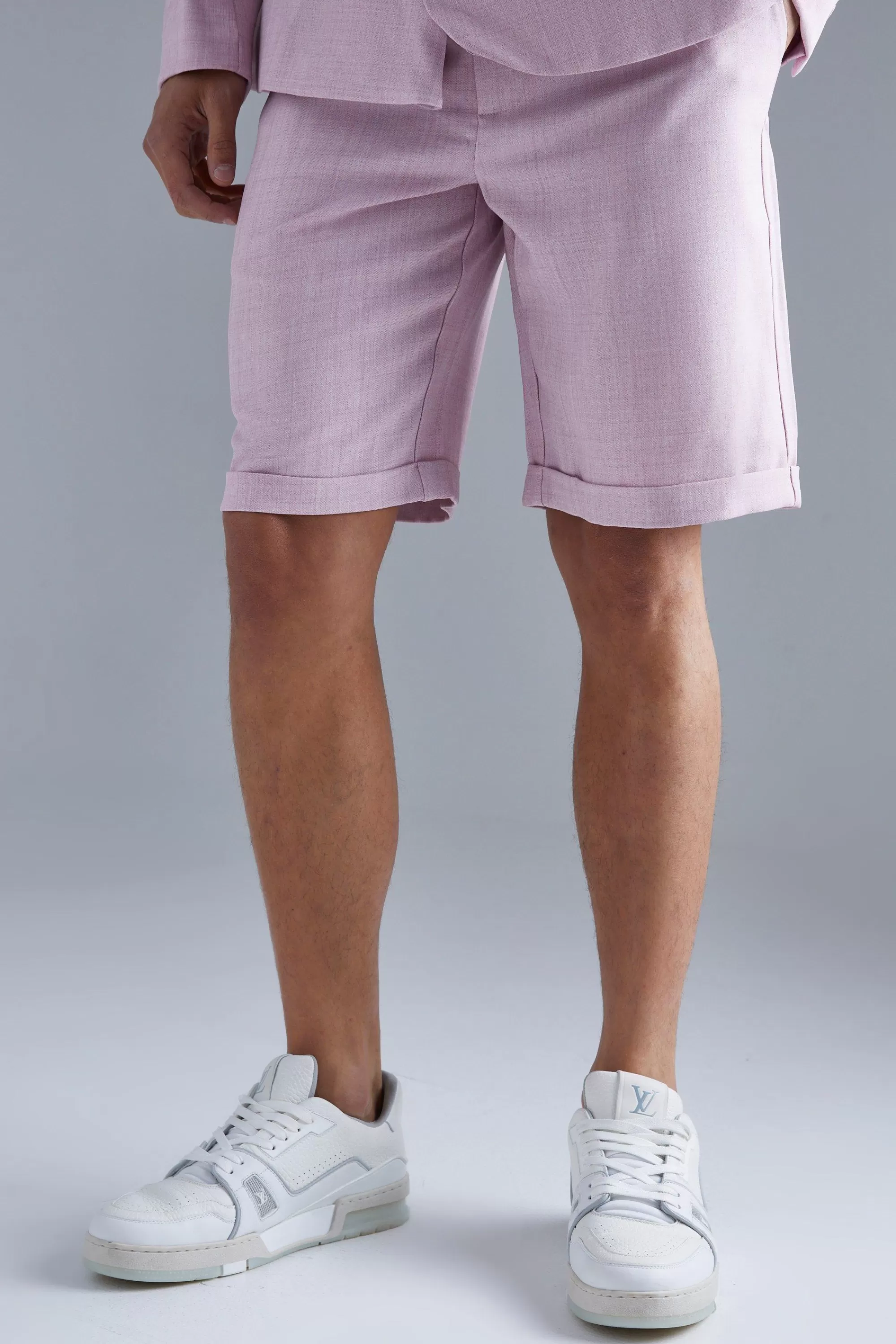 boohooMAN Fixed Waist Relaxed Suit Shorts | UK