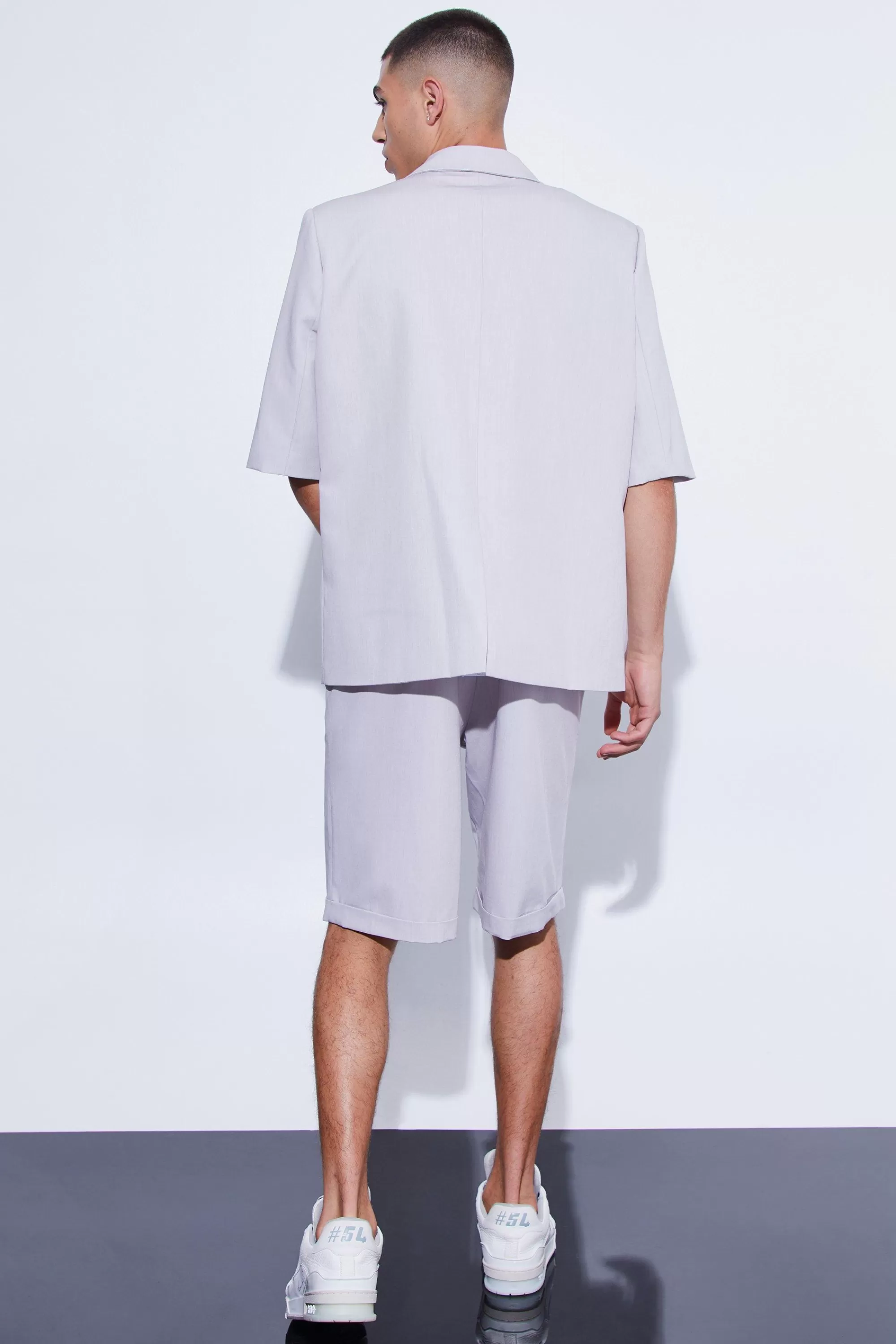 boohooMAN Fixed Waist Relaxed Suit Shorts | UK