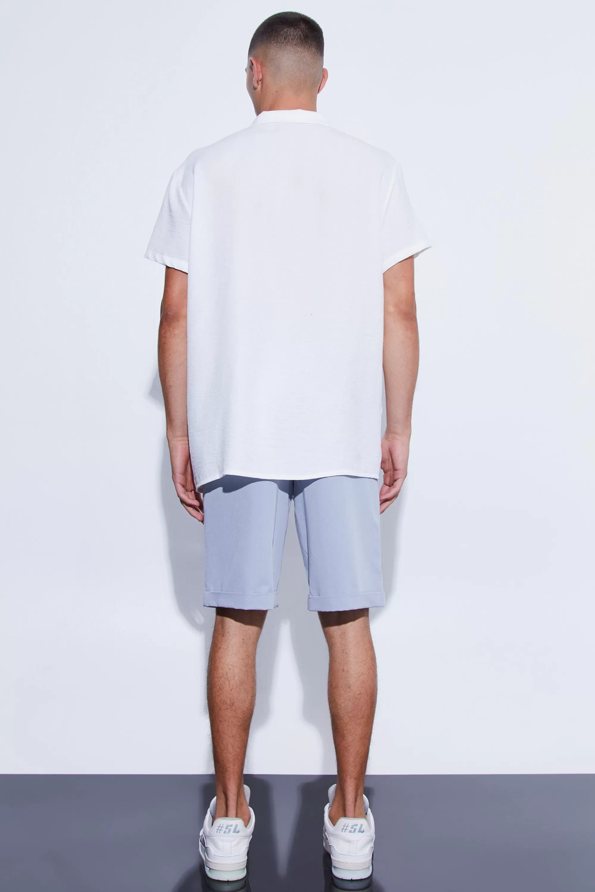 boohooMAN Fixed Waist Relaxed Suit Shorts | UK
