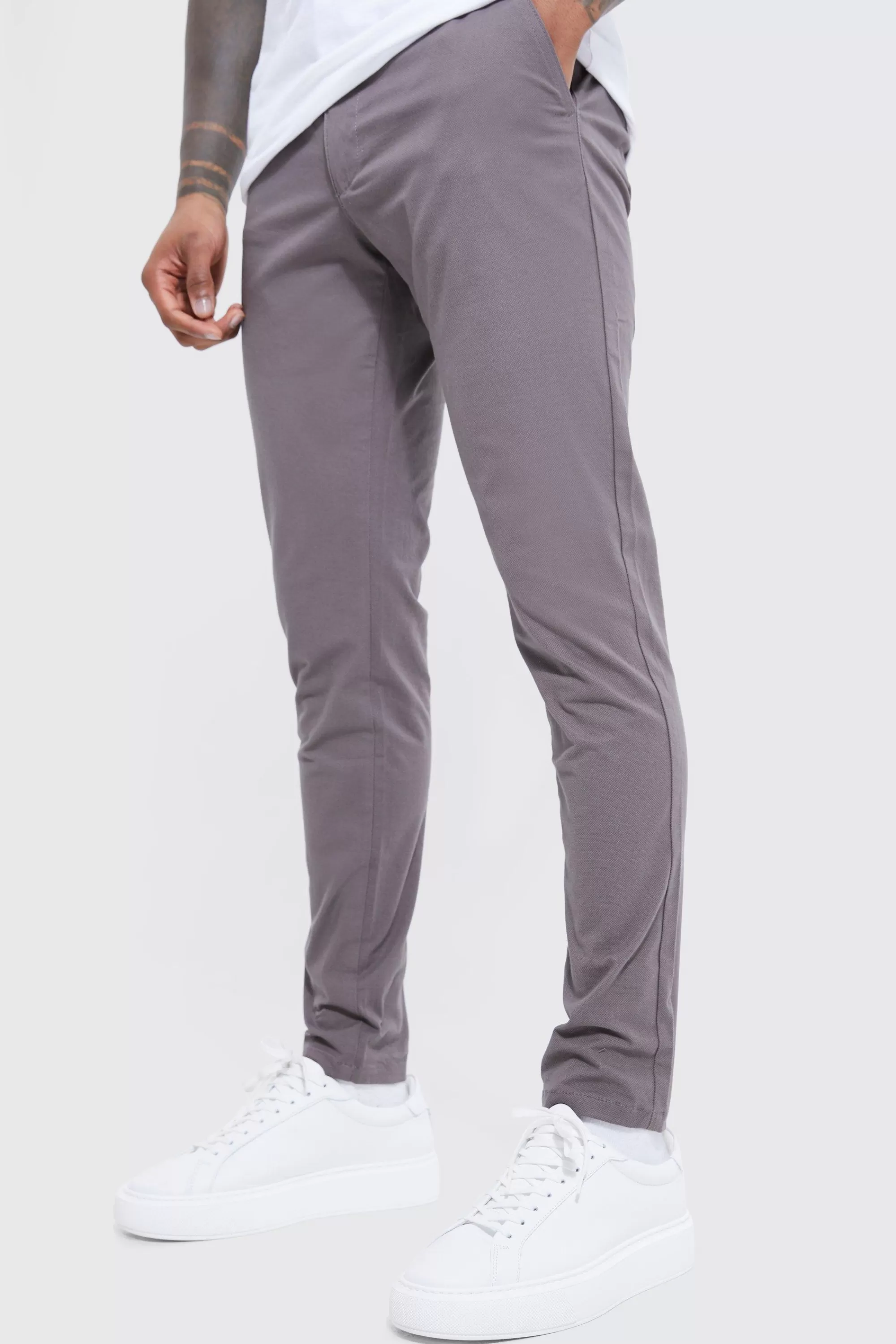 boohooMAN Fixed Waist Skinny Chino | UK