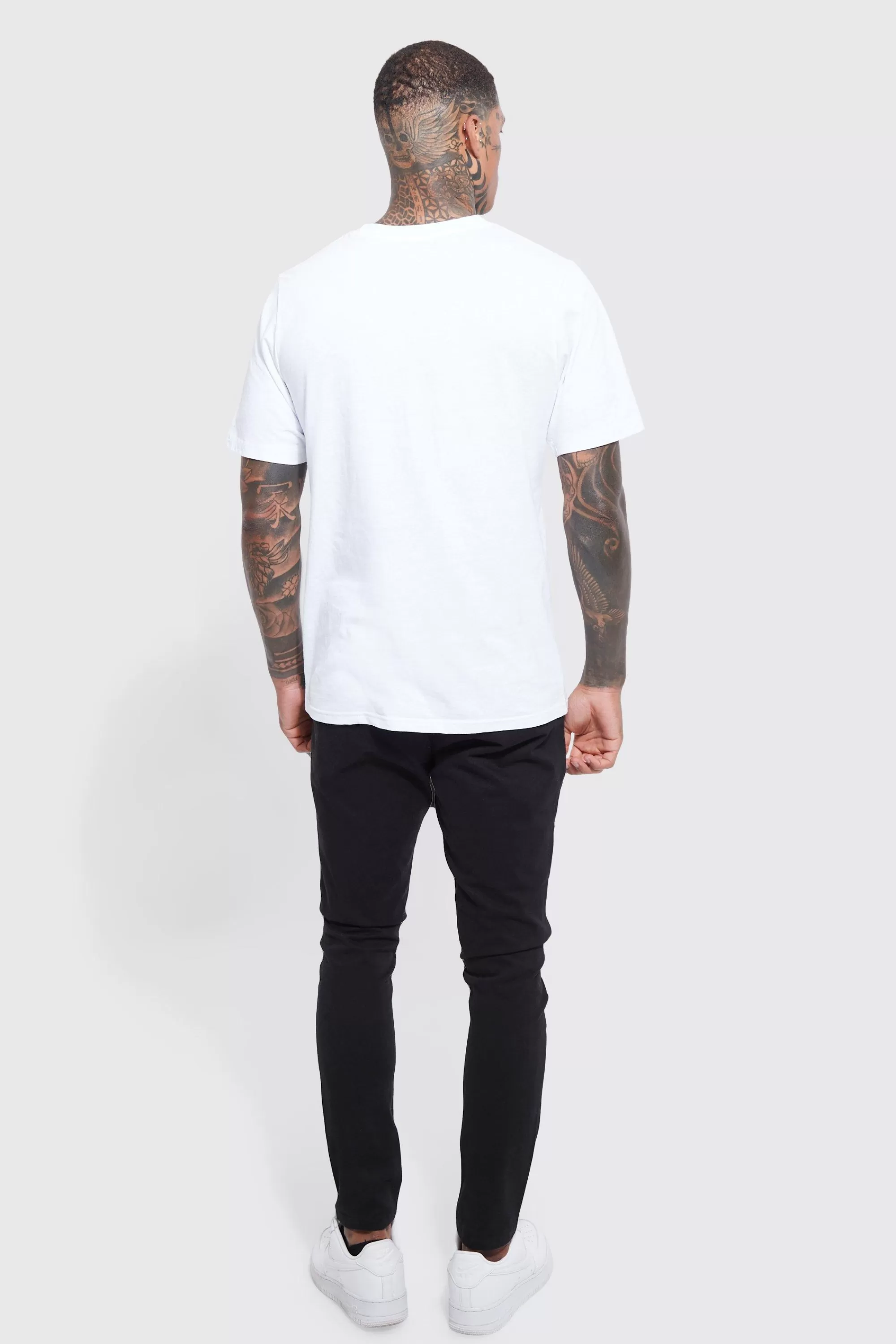 boohooMAN Fixed Waist Skinny Fit Chino Trousers | UK