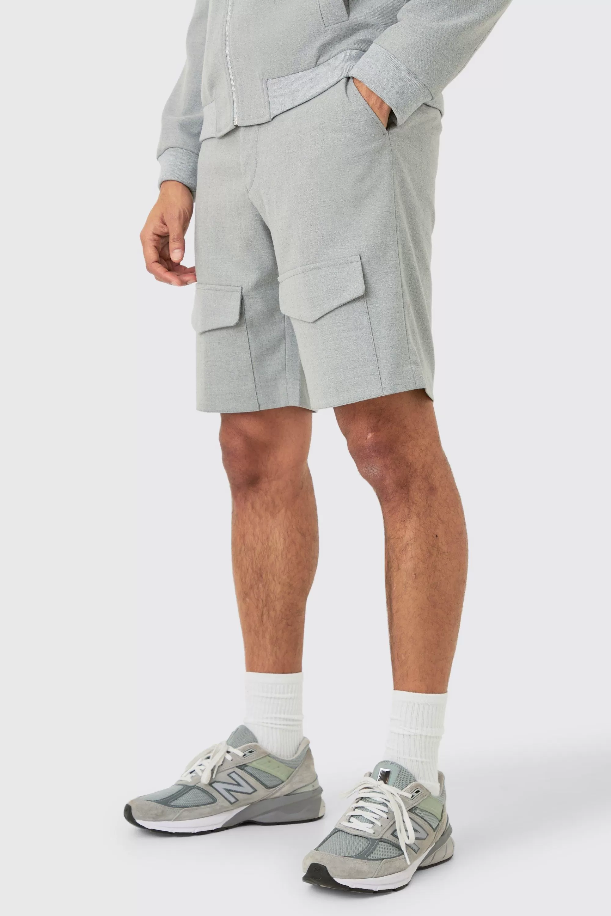 boohooMAN Fixed Waist Smart Cargo Shorts | UK