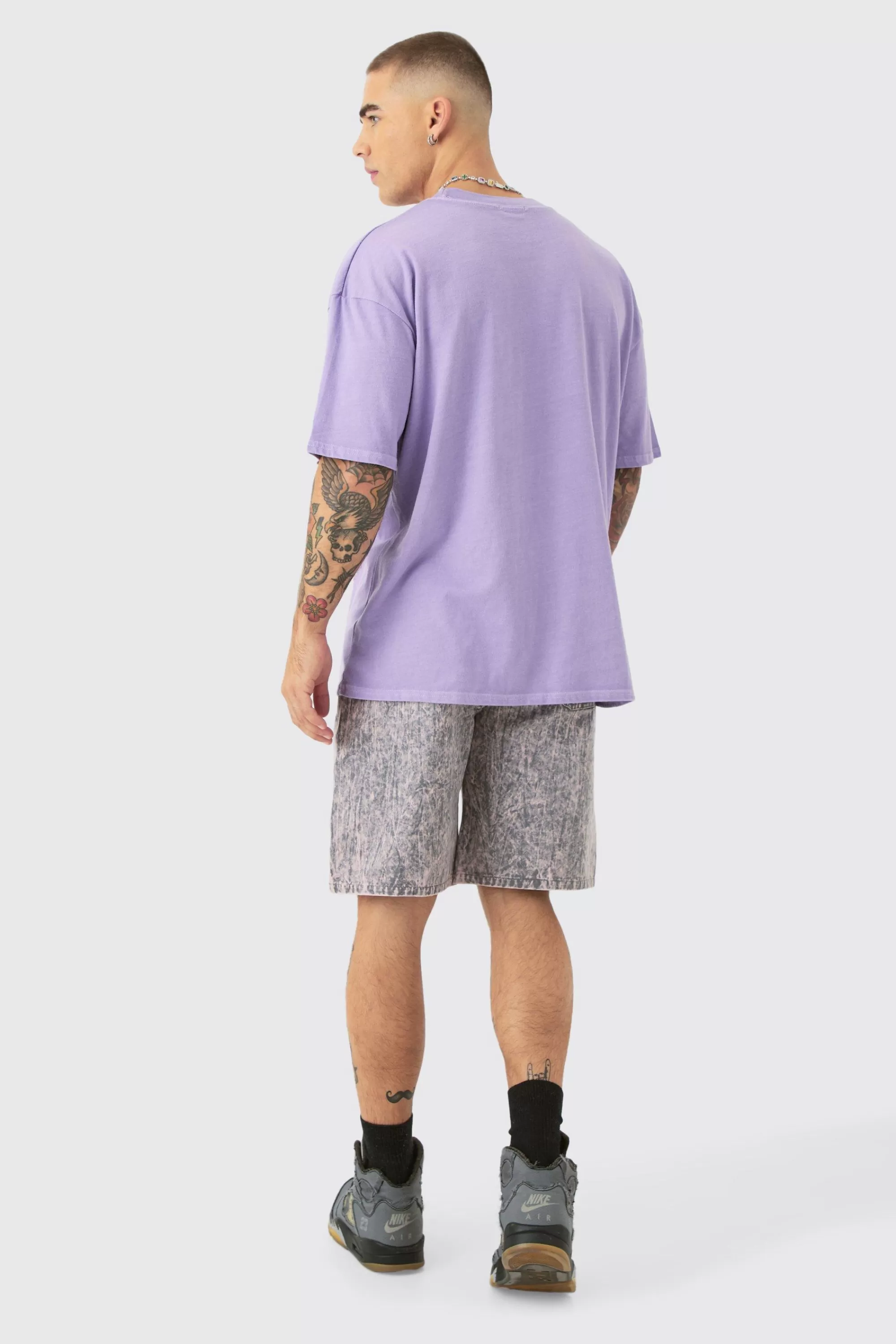 boohooMAN Fixed Waist Washed Relaxed Short | UK