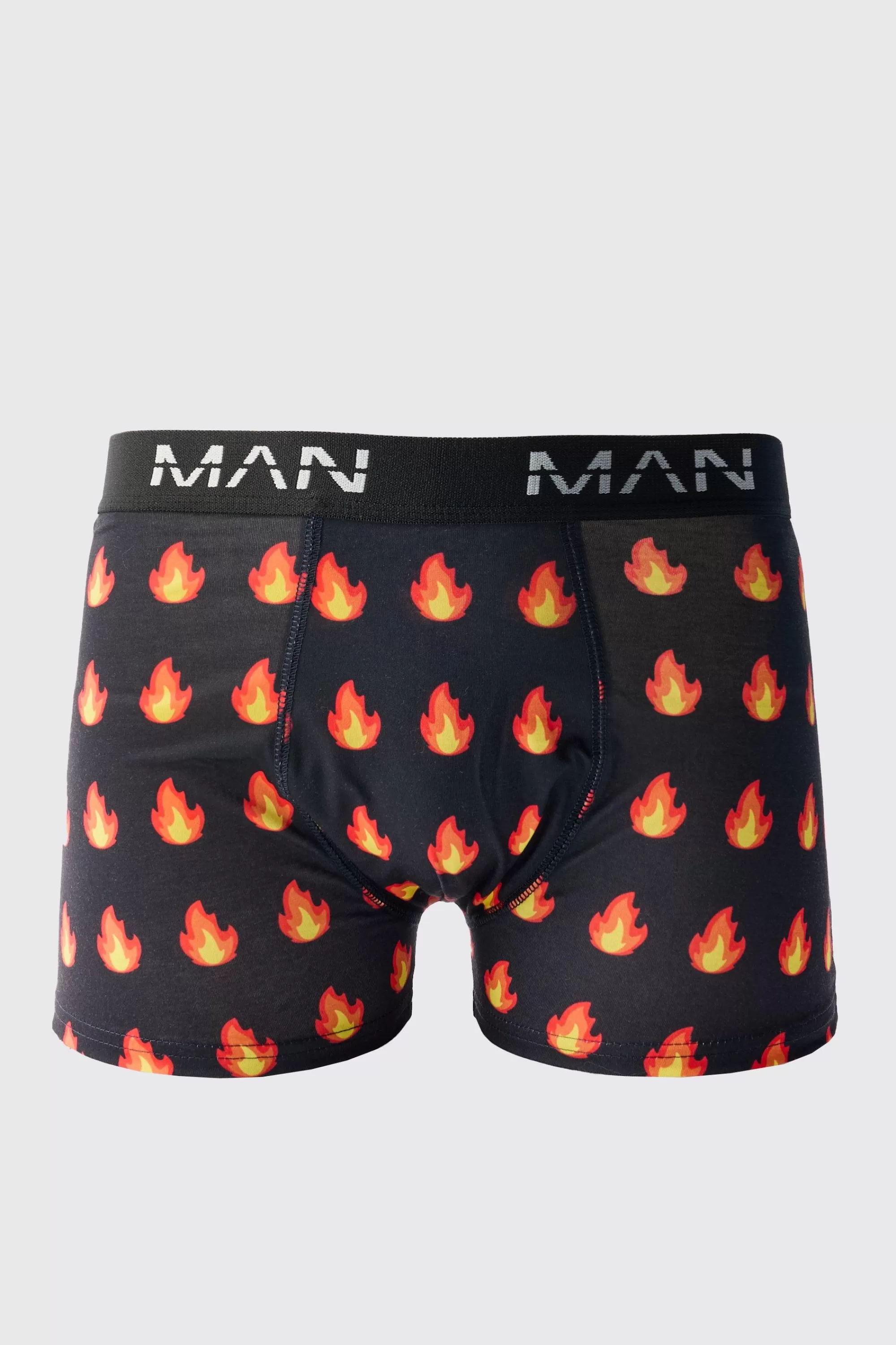 boohooMAN Flame Print Boxers | UK