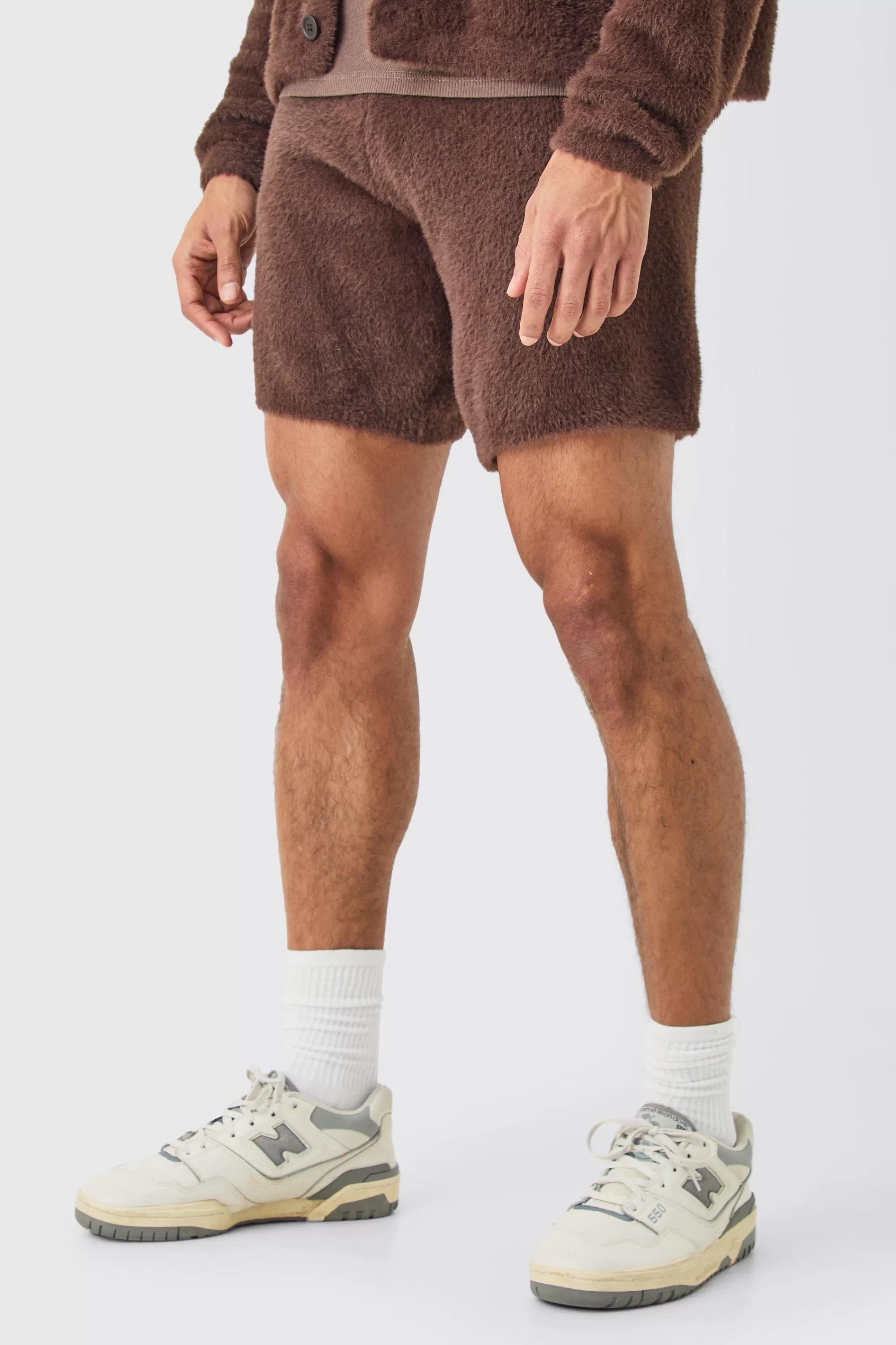 boohooMAN Fluffy Relaxed Short In | UK