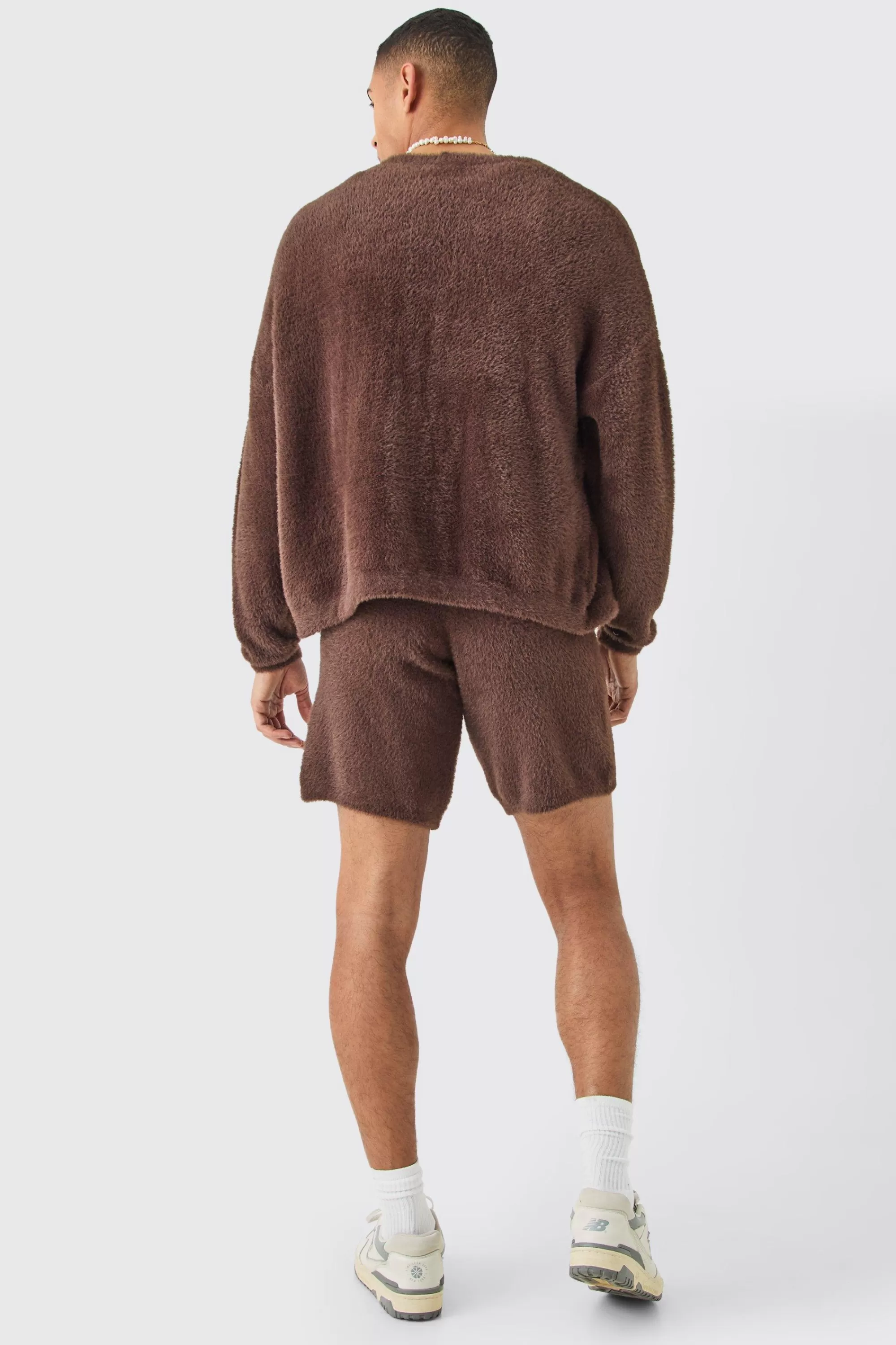 boohooMAN Fluffy Relaxed Short In | UK