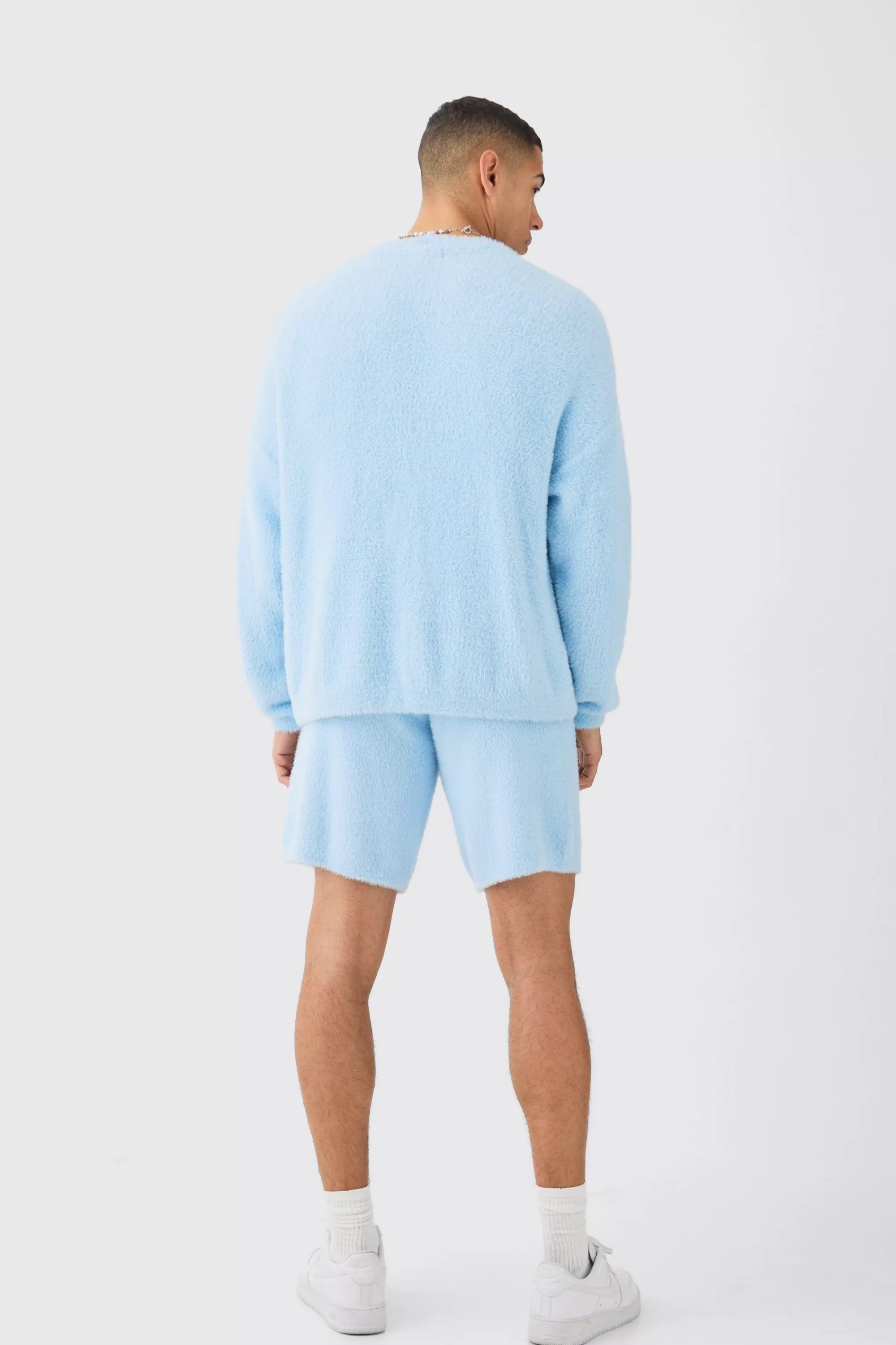 boohooMAN Fluffy Relaxed Short In | UK
