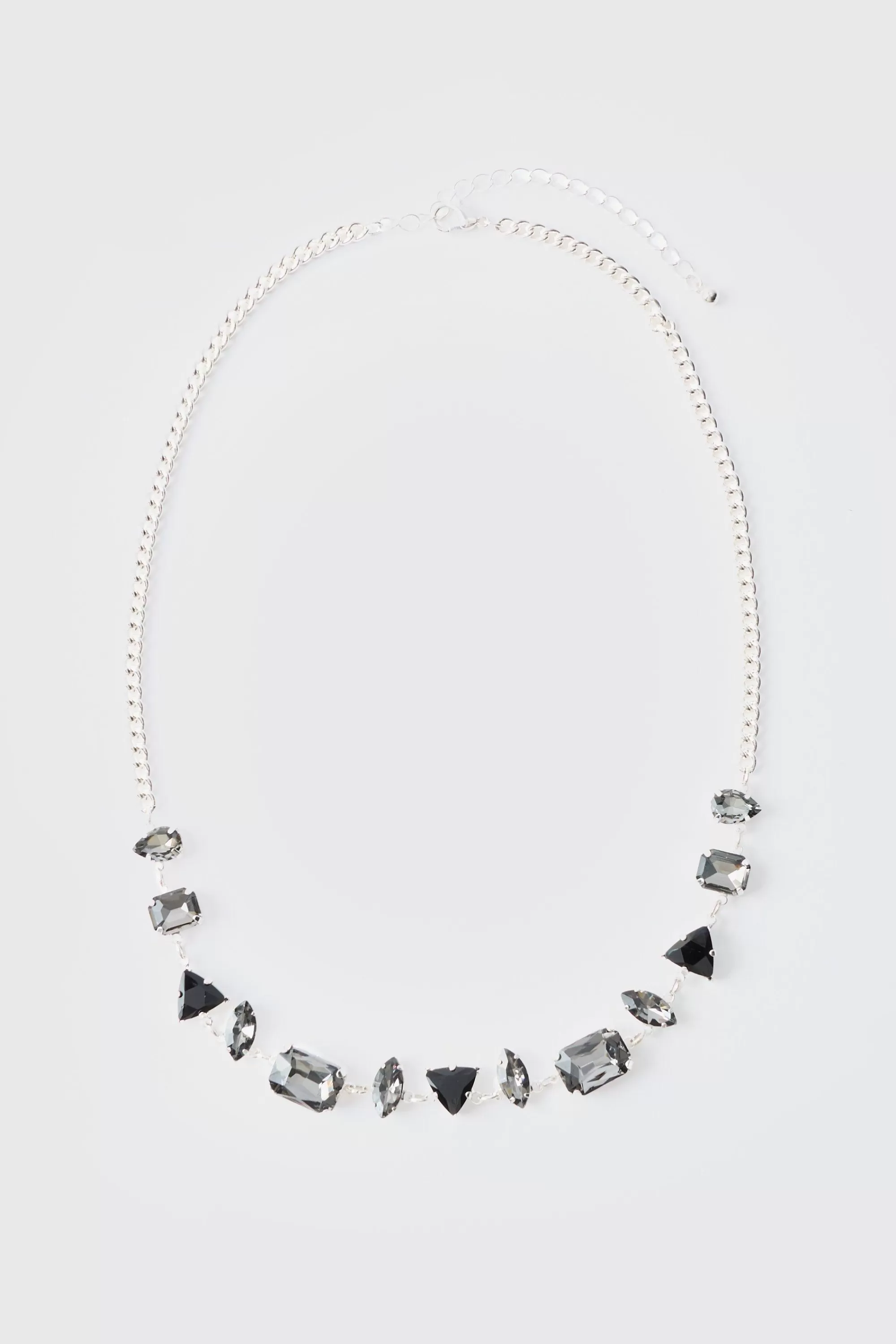 boohooMAN Gem Pendant Chain In | UK