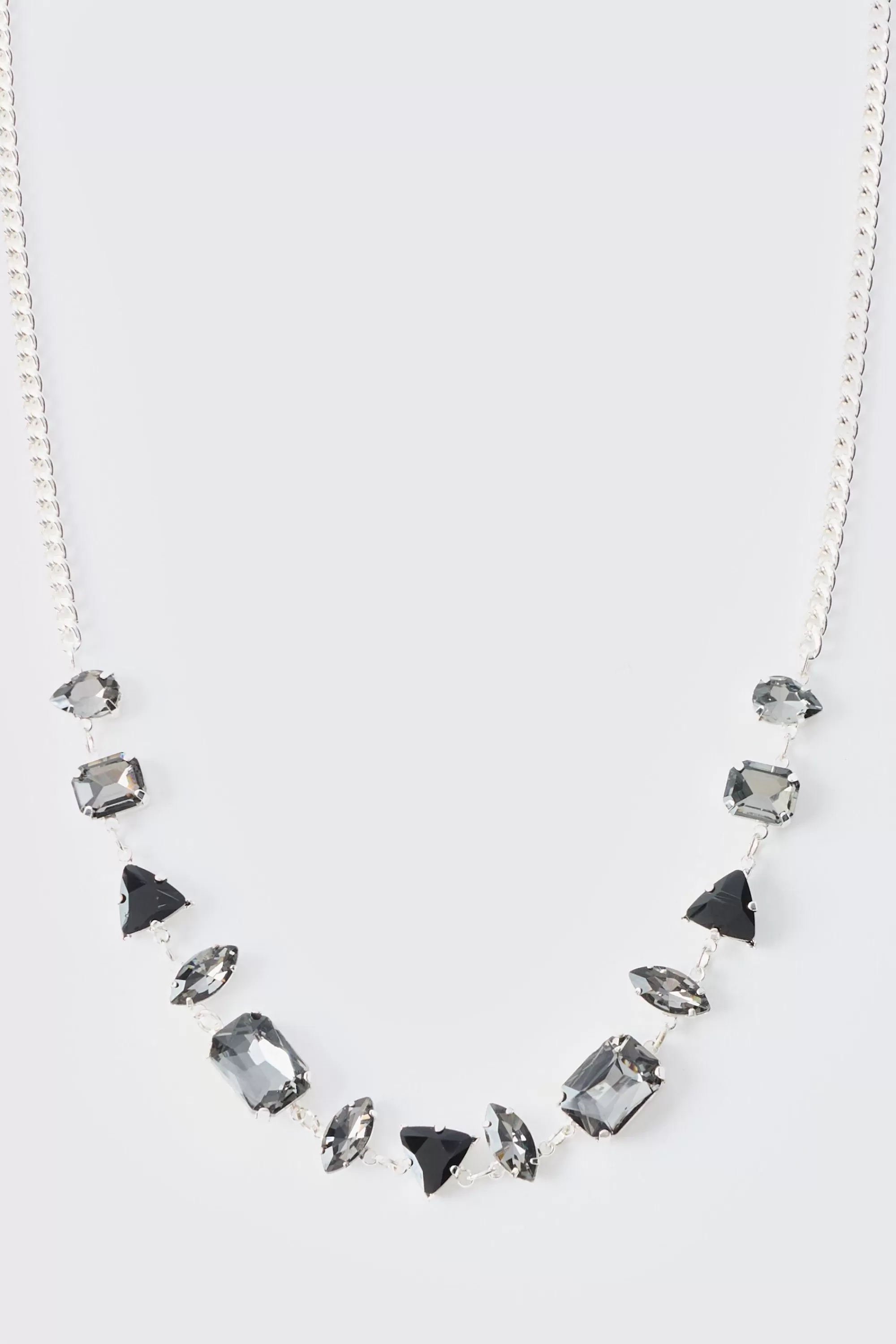 boohooMAN Gem Pendant Chain In | UK