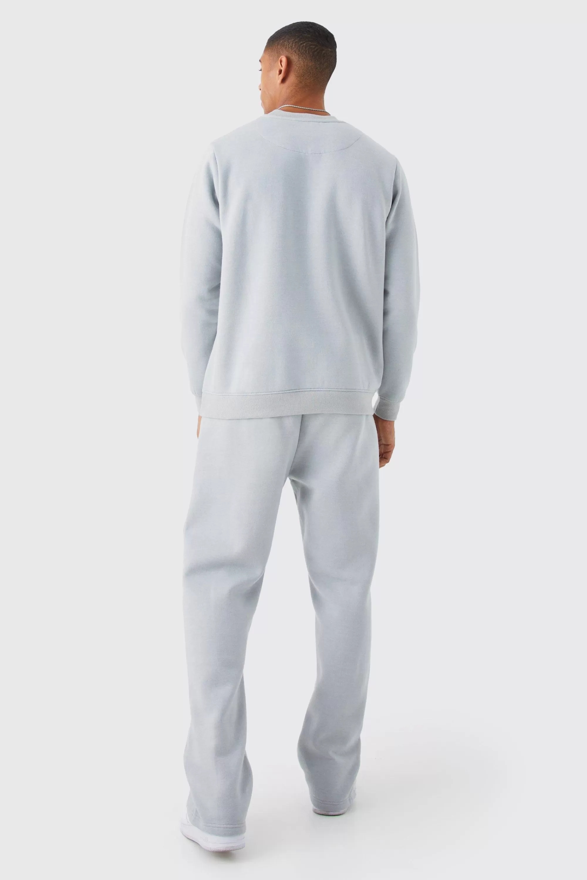 boohooMAN Graffiti Print Sweatshirt Tracksuit | UK