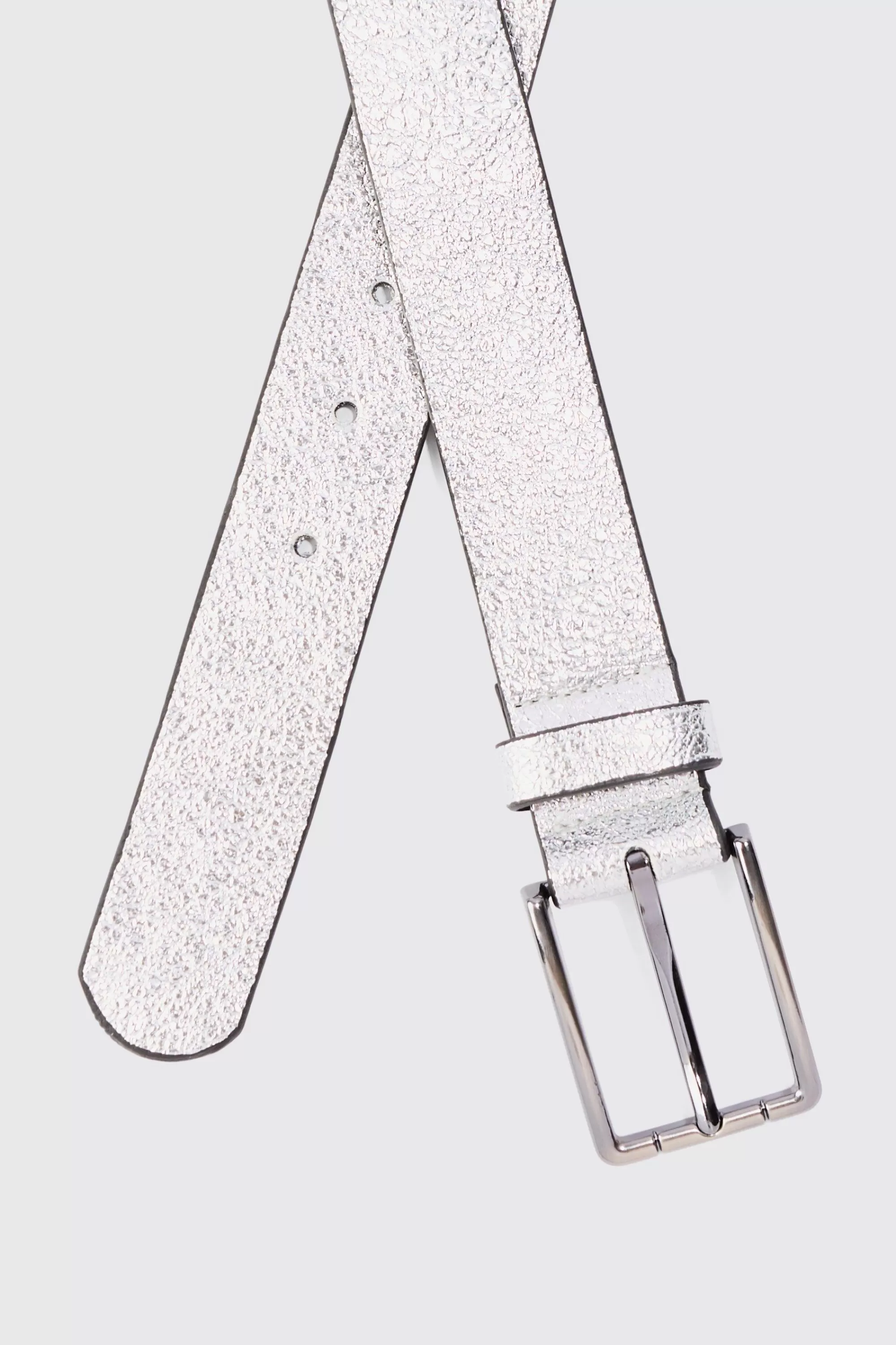boohooMAN Grain Texture Belt In | UK