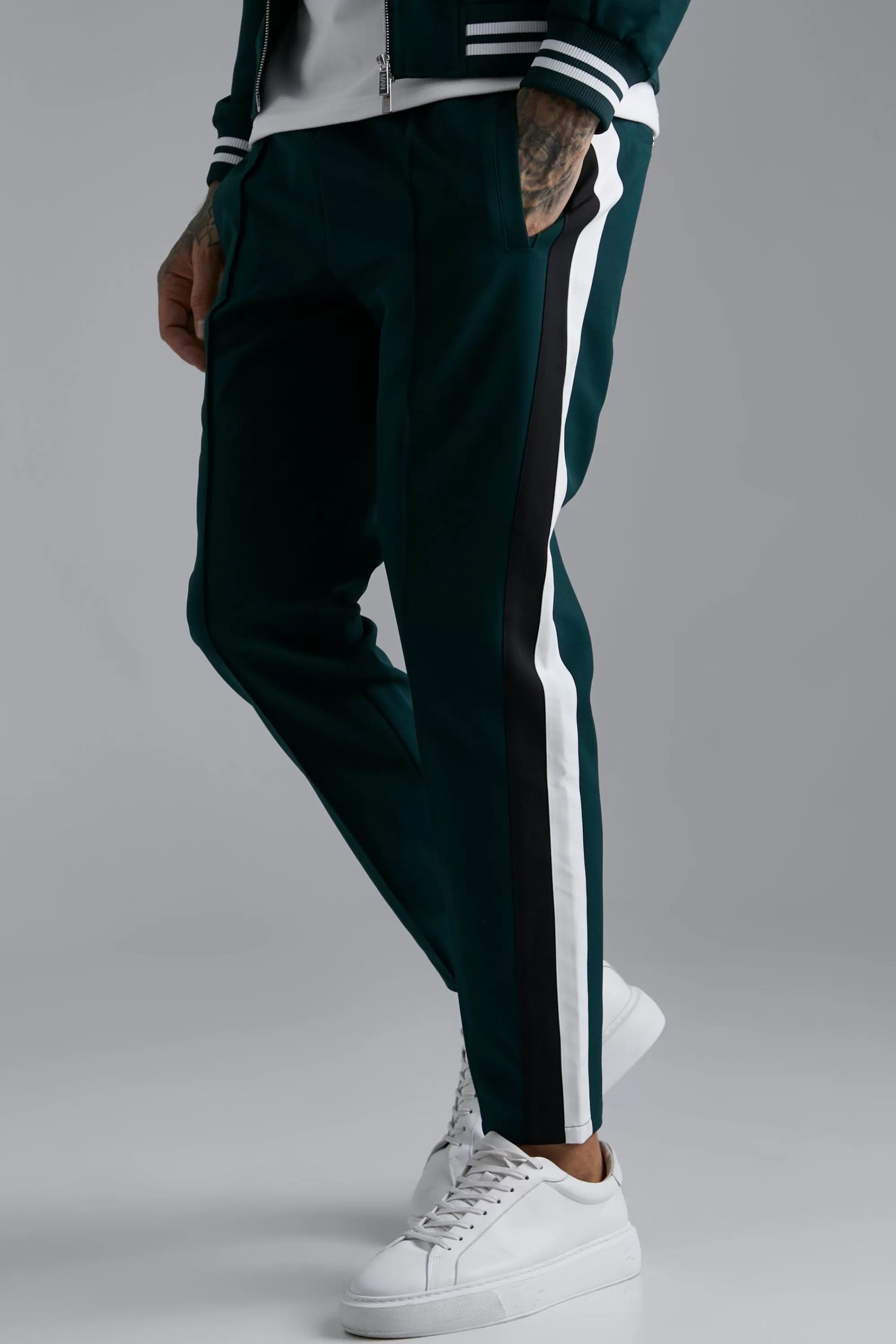 boohooMAN Tailored Varsity Bomber And Trouser Set | UK