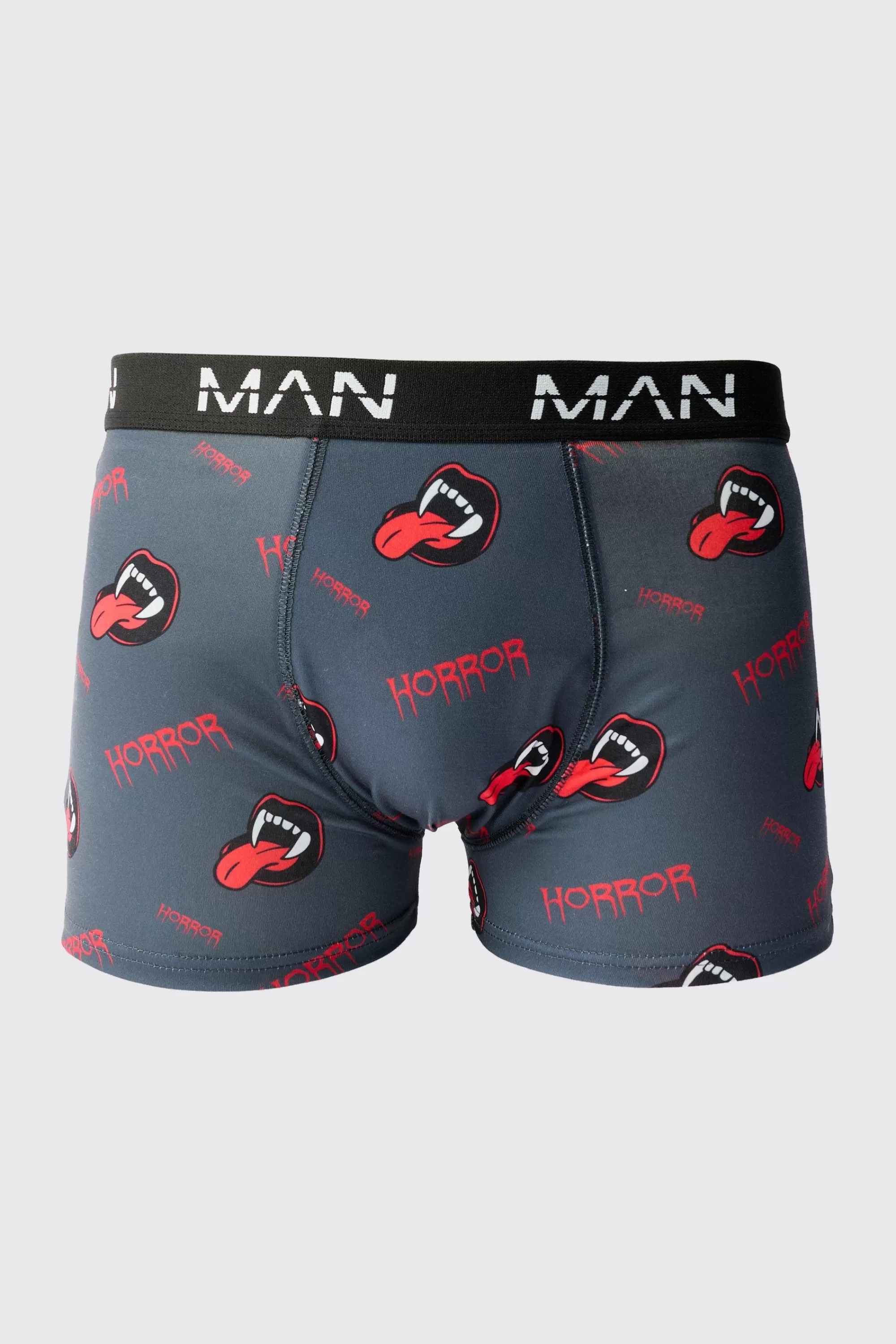 boohooMAN Halloween 2 Pack Man Horror Fangs Printed Boxers | UK
