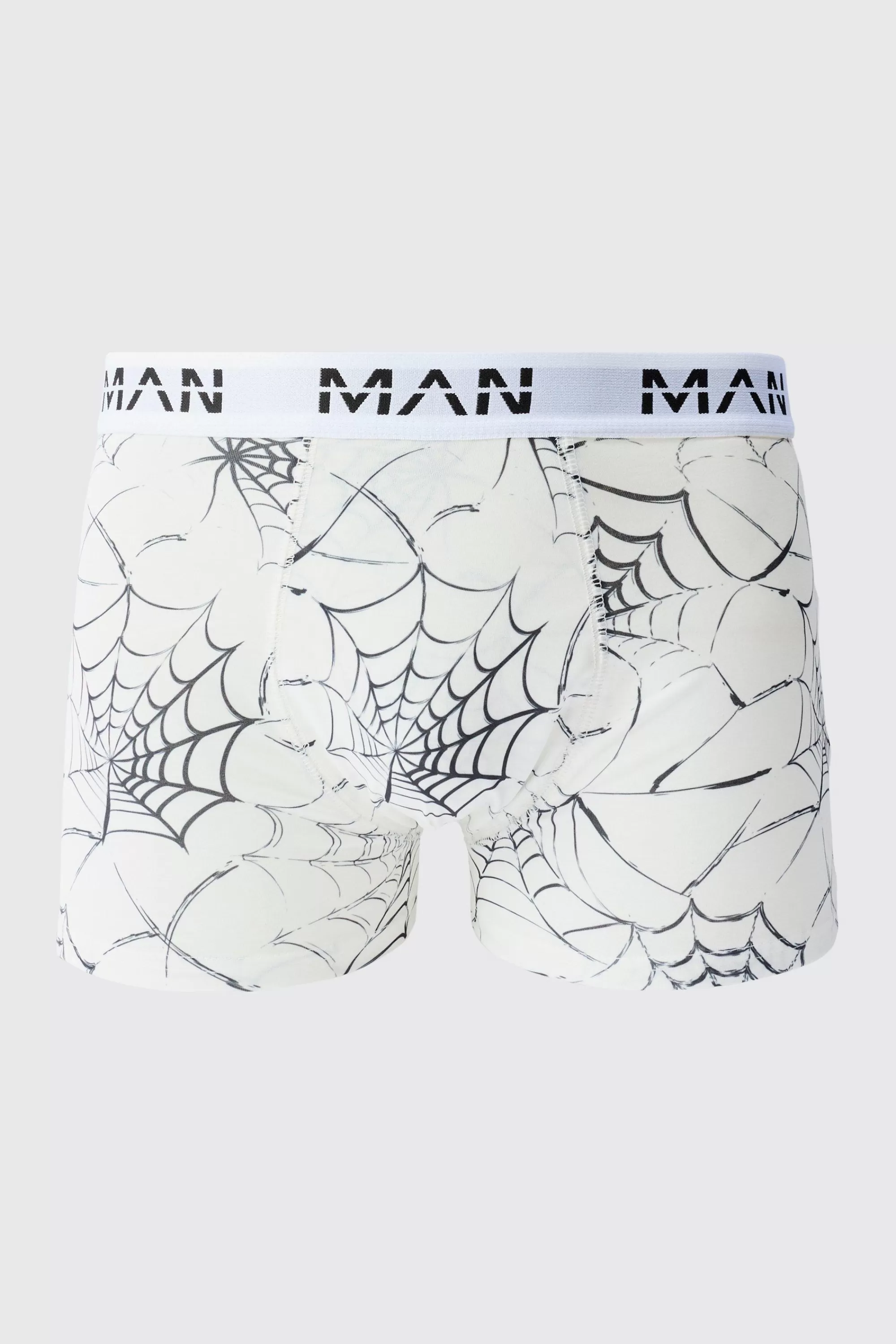 boohooMAN Halloween 2 Pack Man Spider Web Printed Boxers | UK