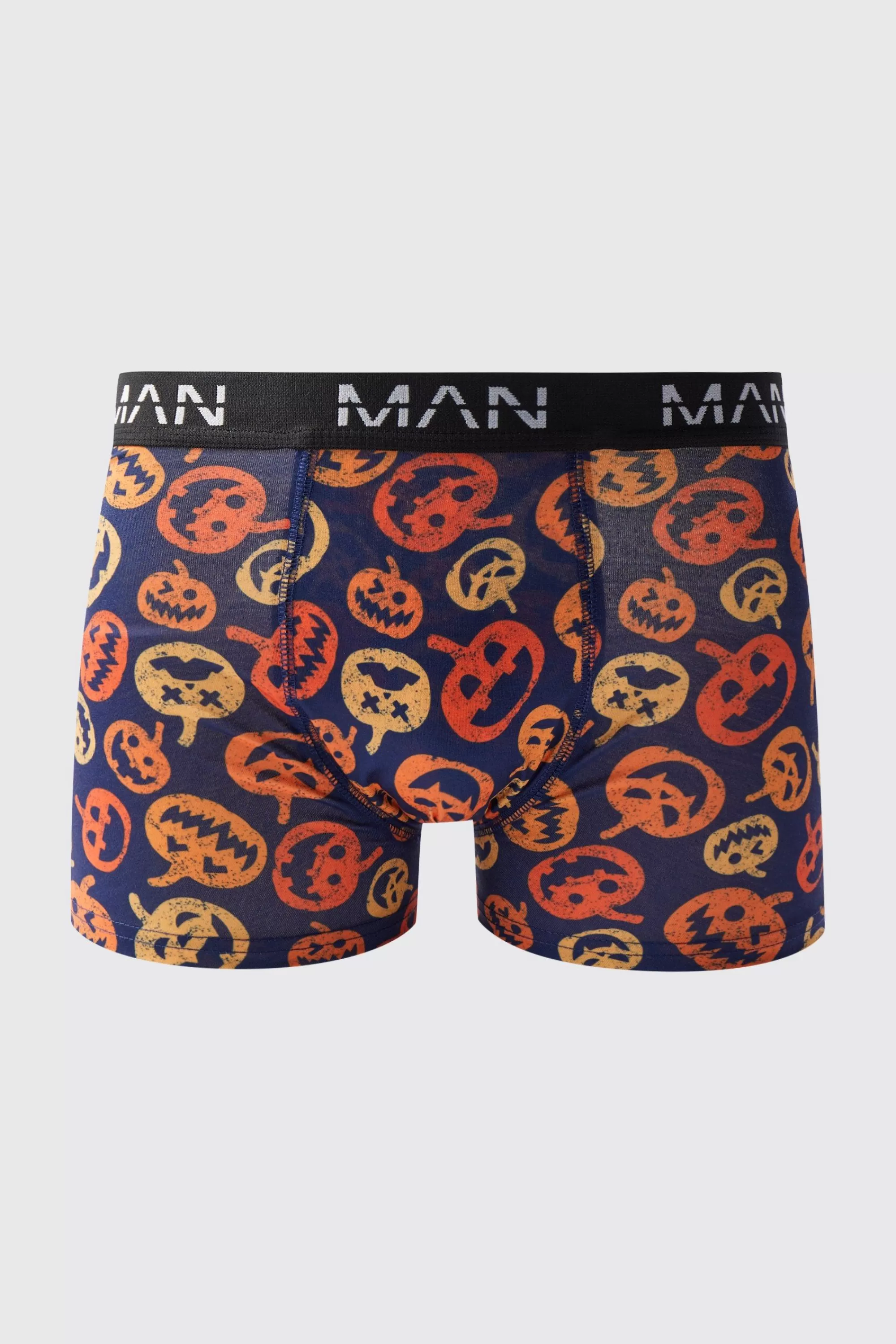 boohooMAN Halloween Pumpkin Print Boxers | UK