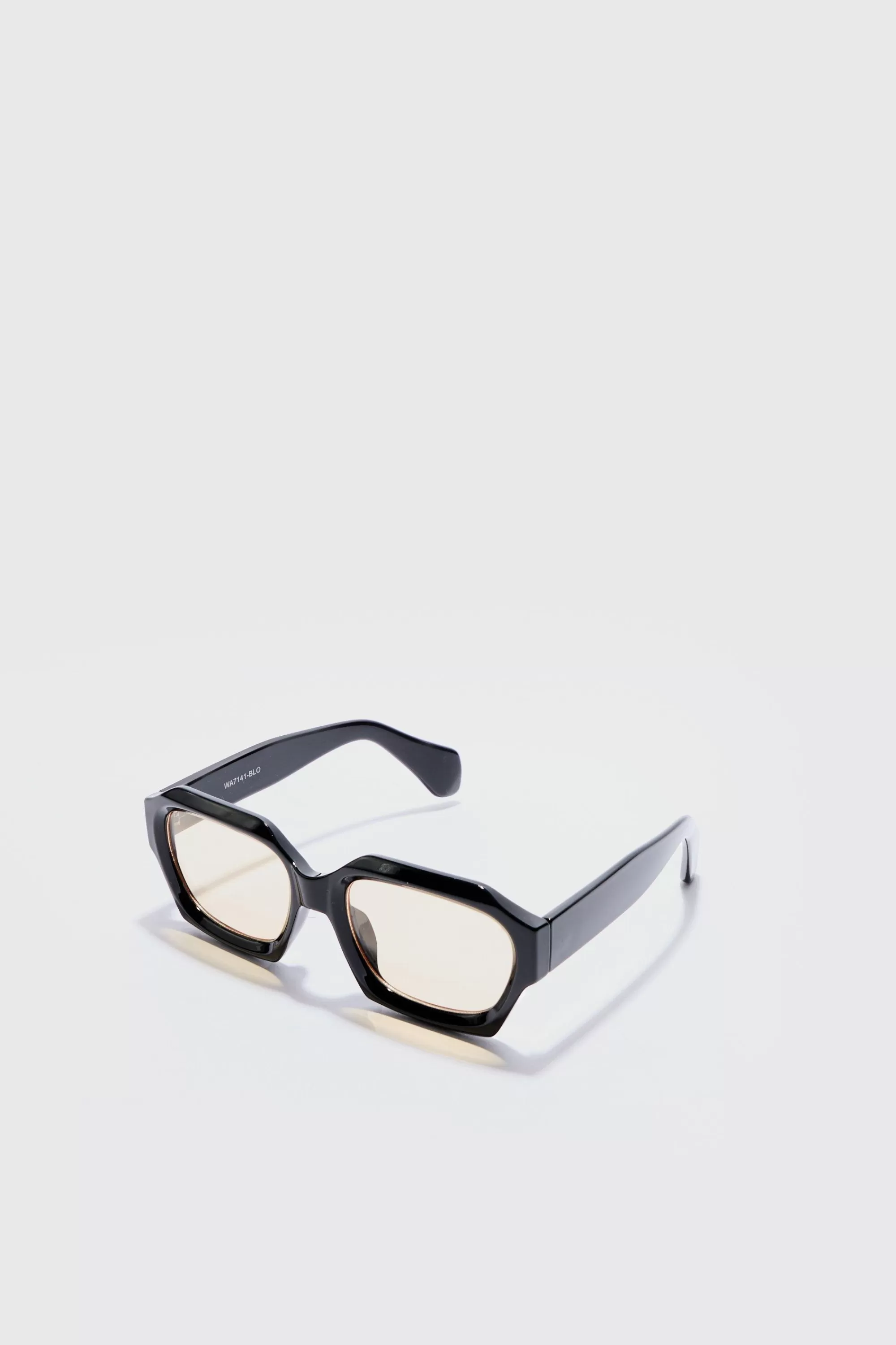 boohooMAN Hexagonal Sunglasses In | UK