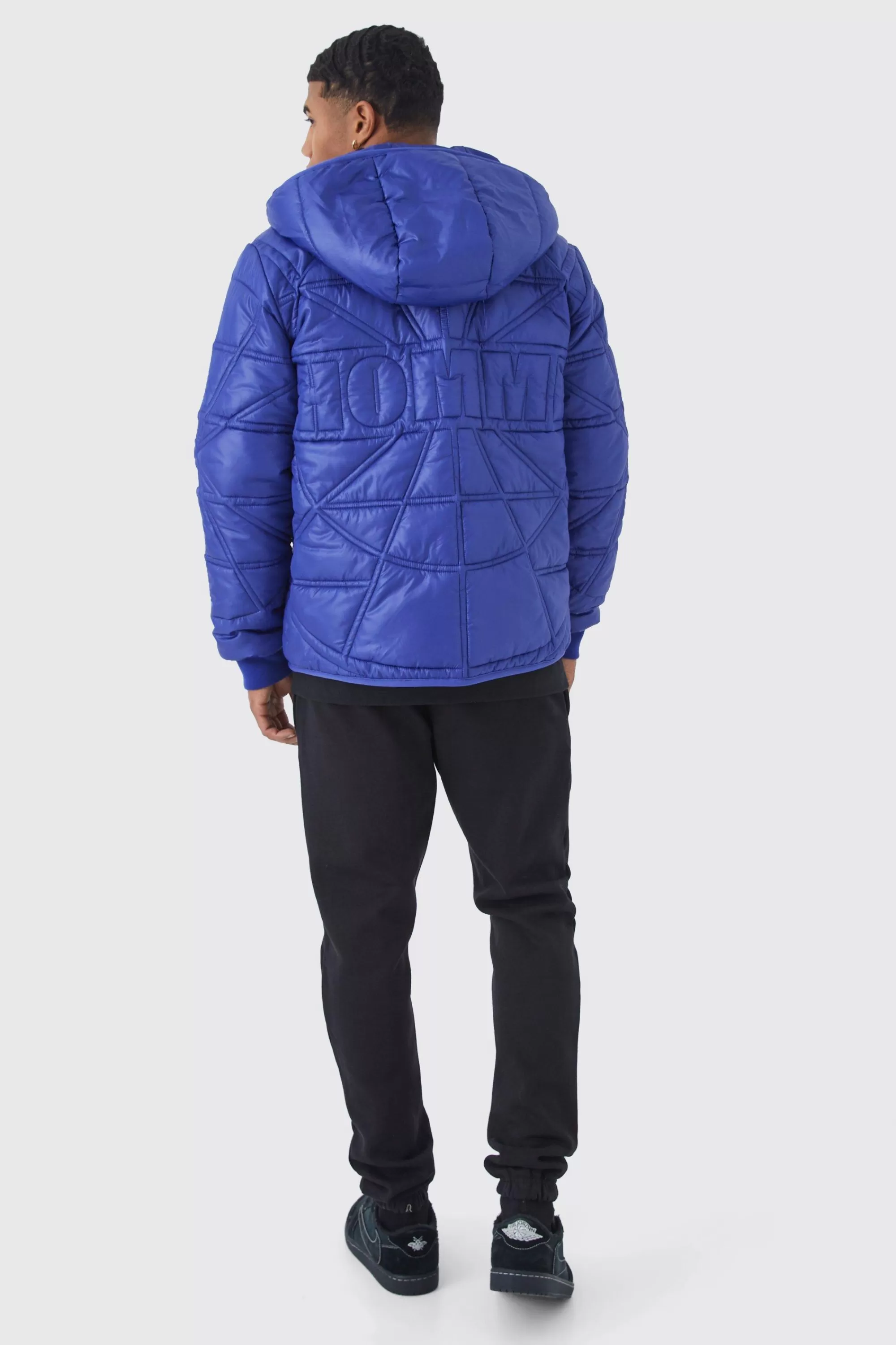 boohooMAN Homme Quilted Puffer With Hood | UK