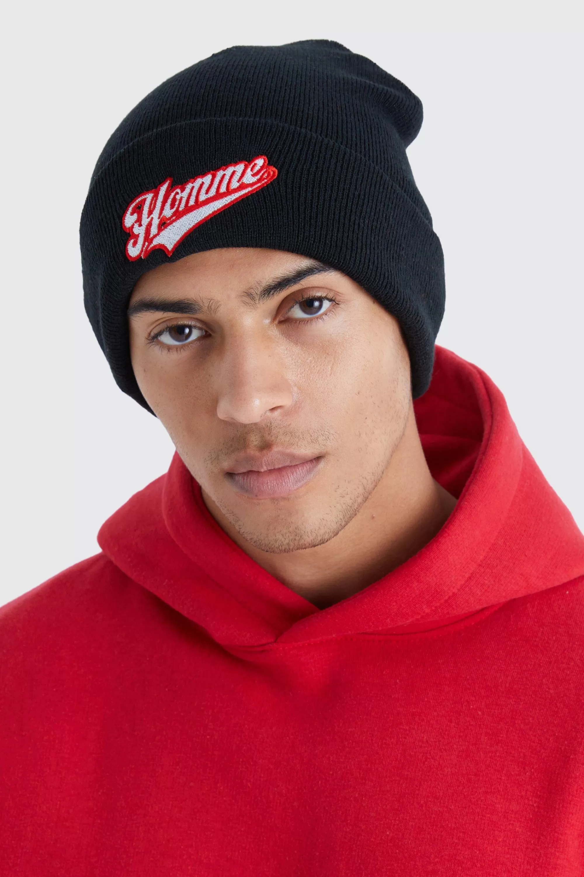 boohooMAN Homme Varsity Beanie | UK