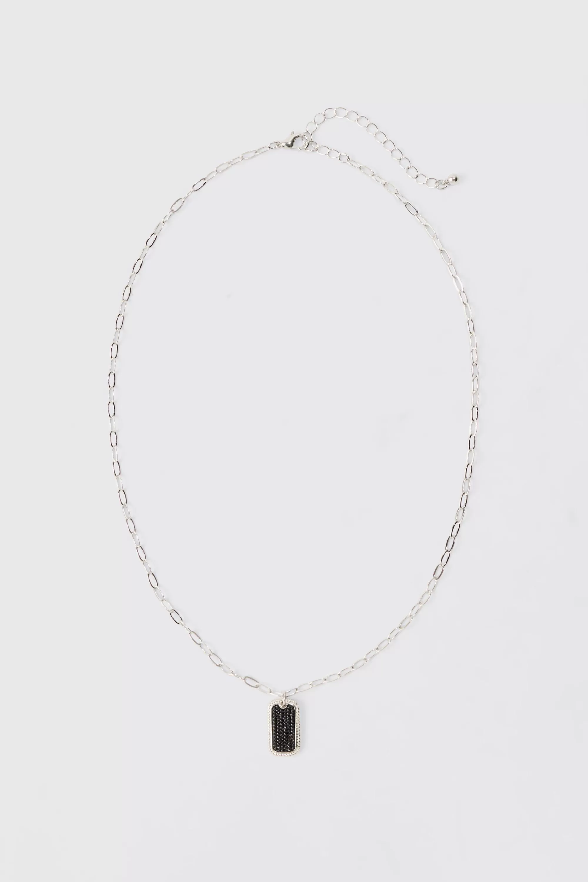 boohooMAN Iced Pendant Chain Necklace | UK