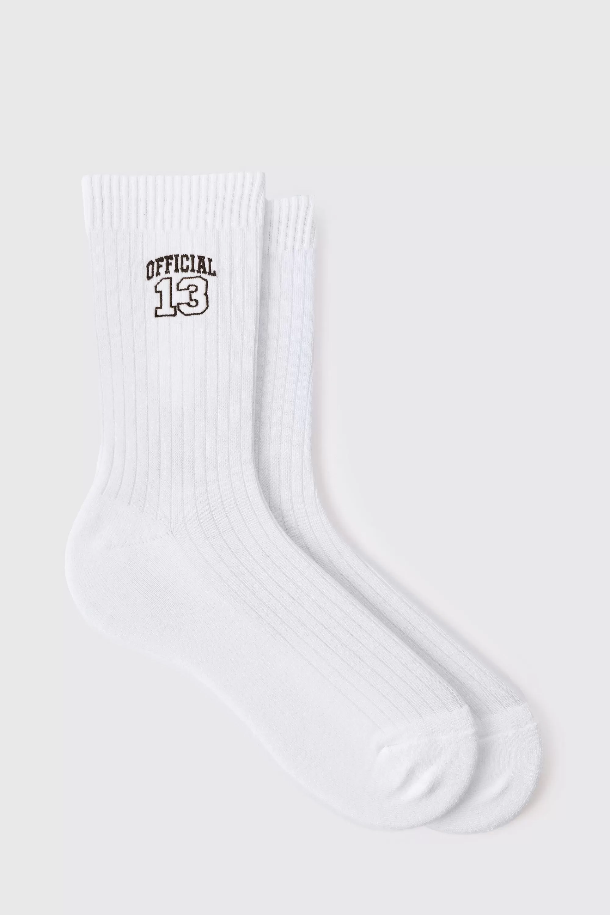 boohooMAN Jacquard Varsity Sports Socks | UK