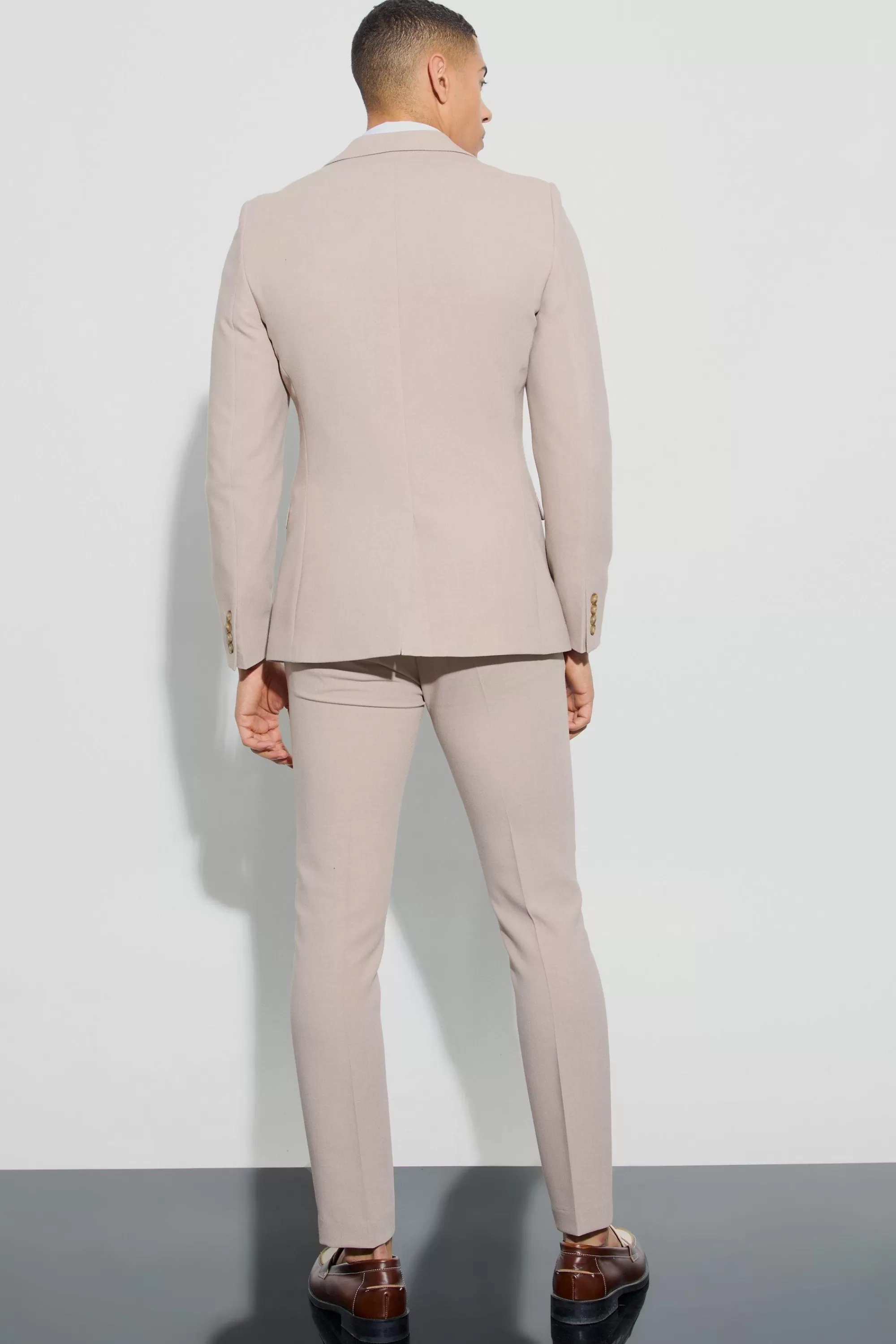boohooMAN Jersey Skinny Single Breasted Suit Jacket | UK