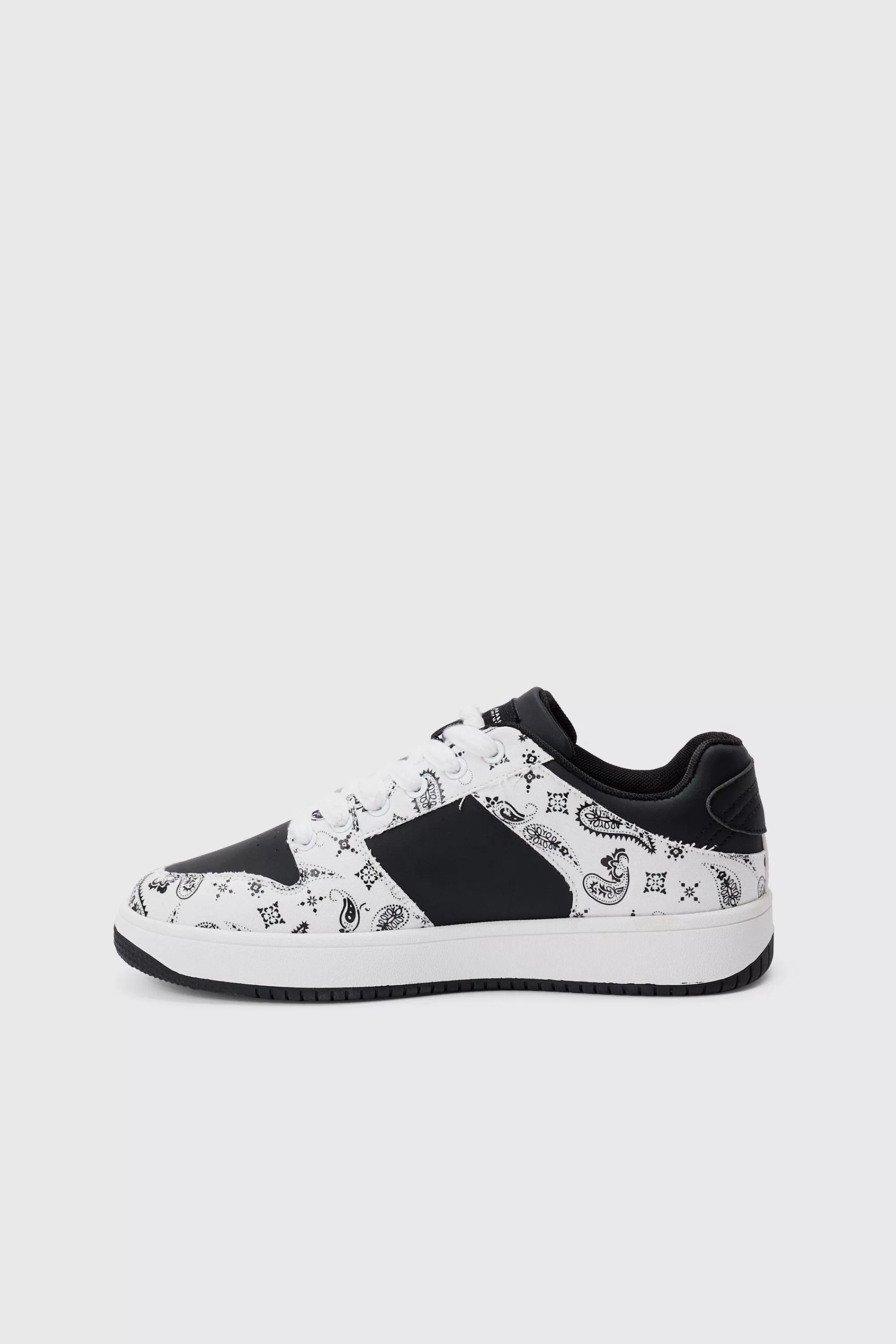 boohooMAN Limited Edition Bandana Print Chunky Trainer In | UK
