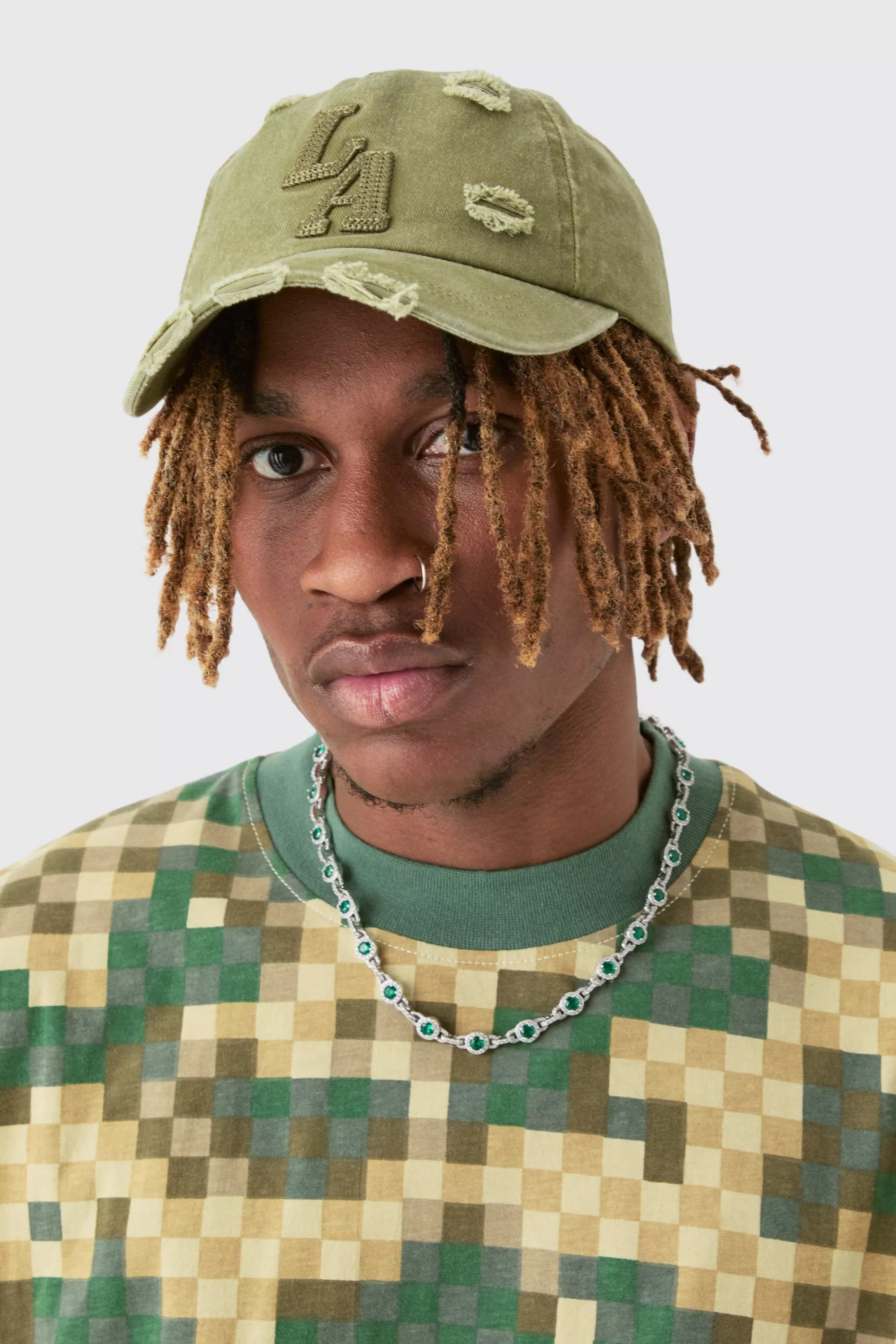 boohooMAN Limited Edition Crochet Embroidered Cap In | UK