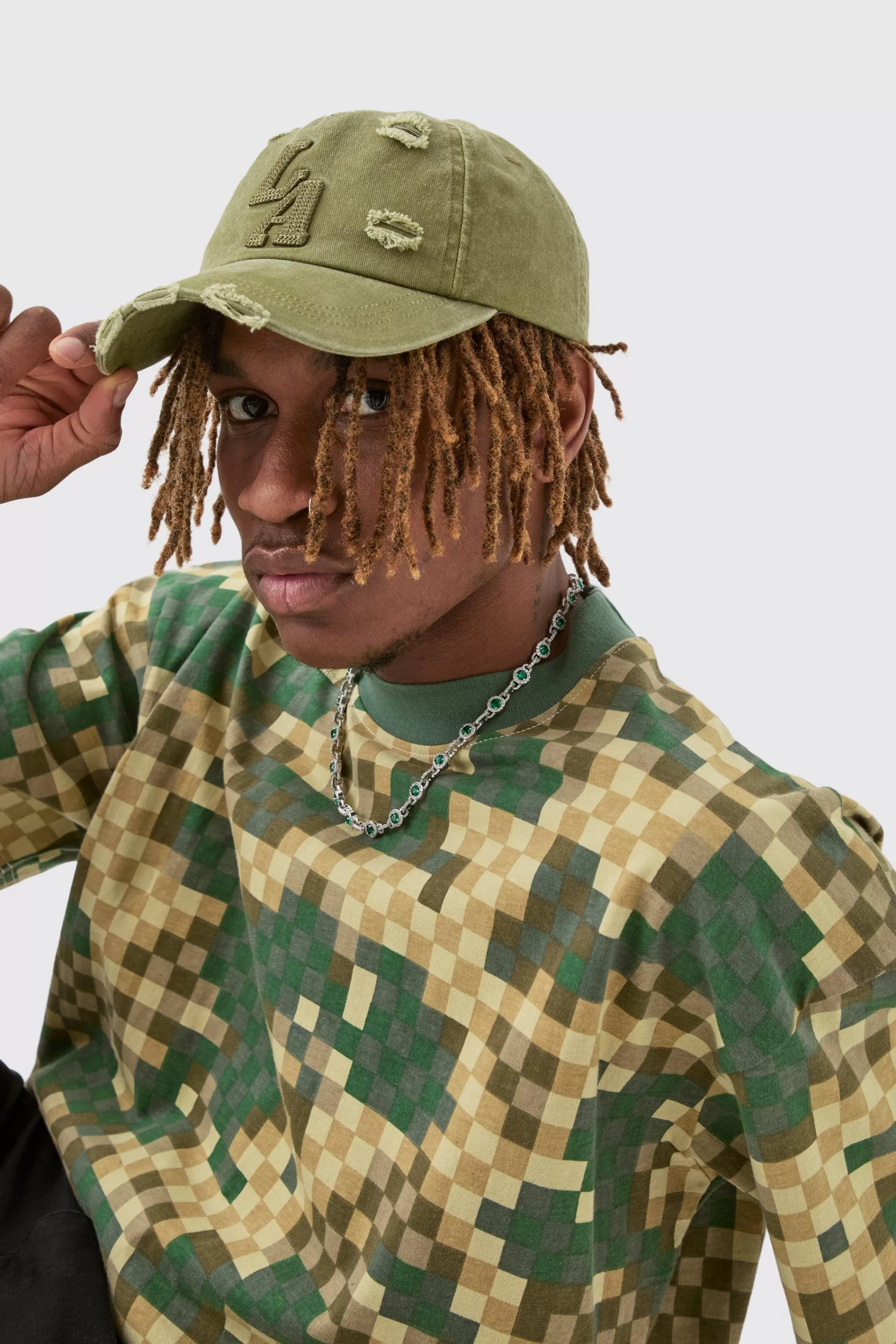 boohooMAN Limited Edition Crochet Embroidered Cap In | UK