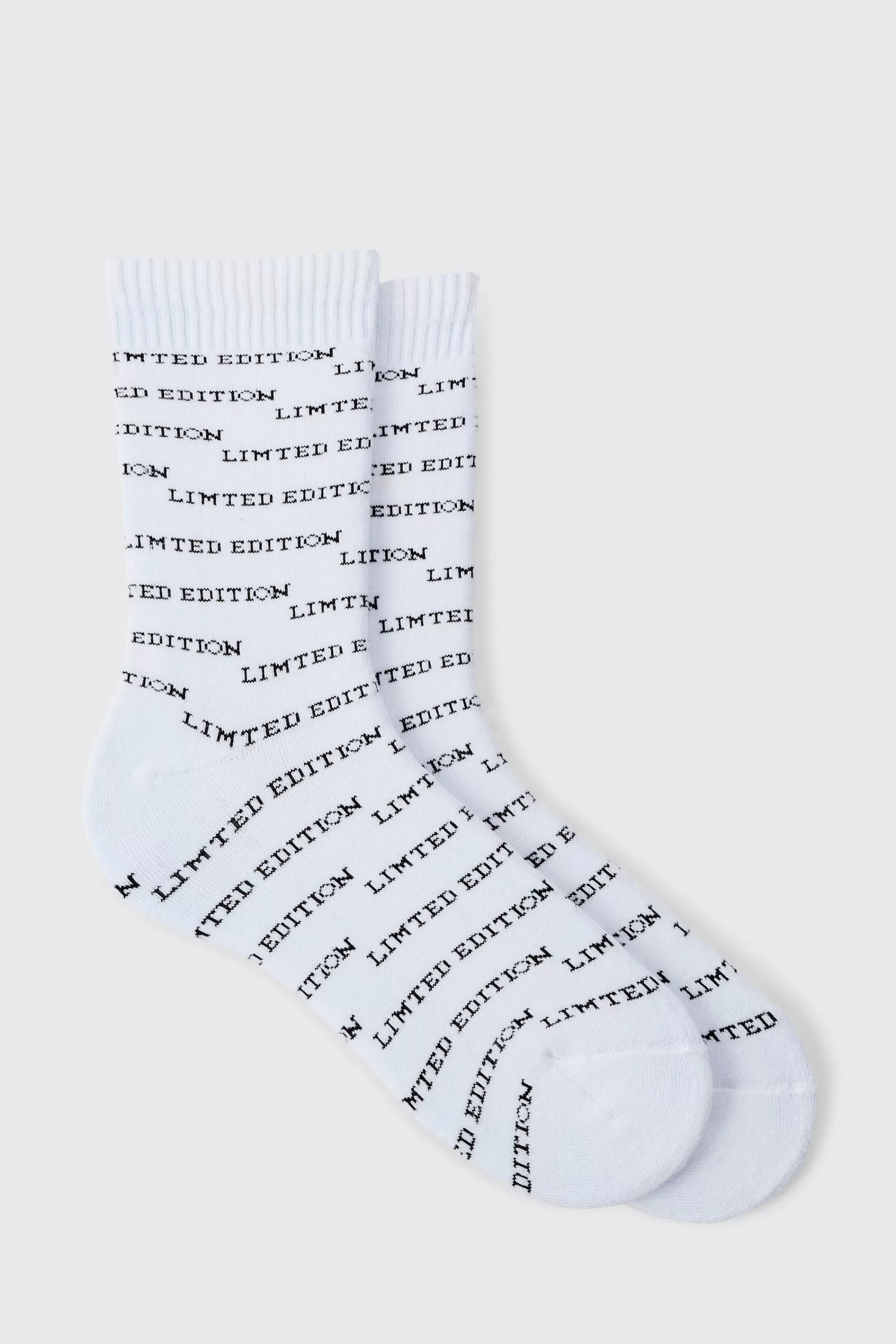 boohooMAN Limited Edition Embroidered Sports Socks | UK