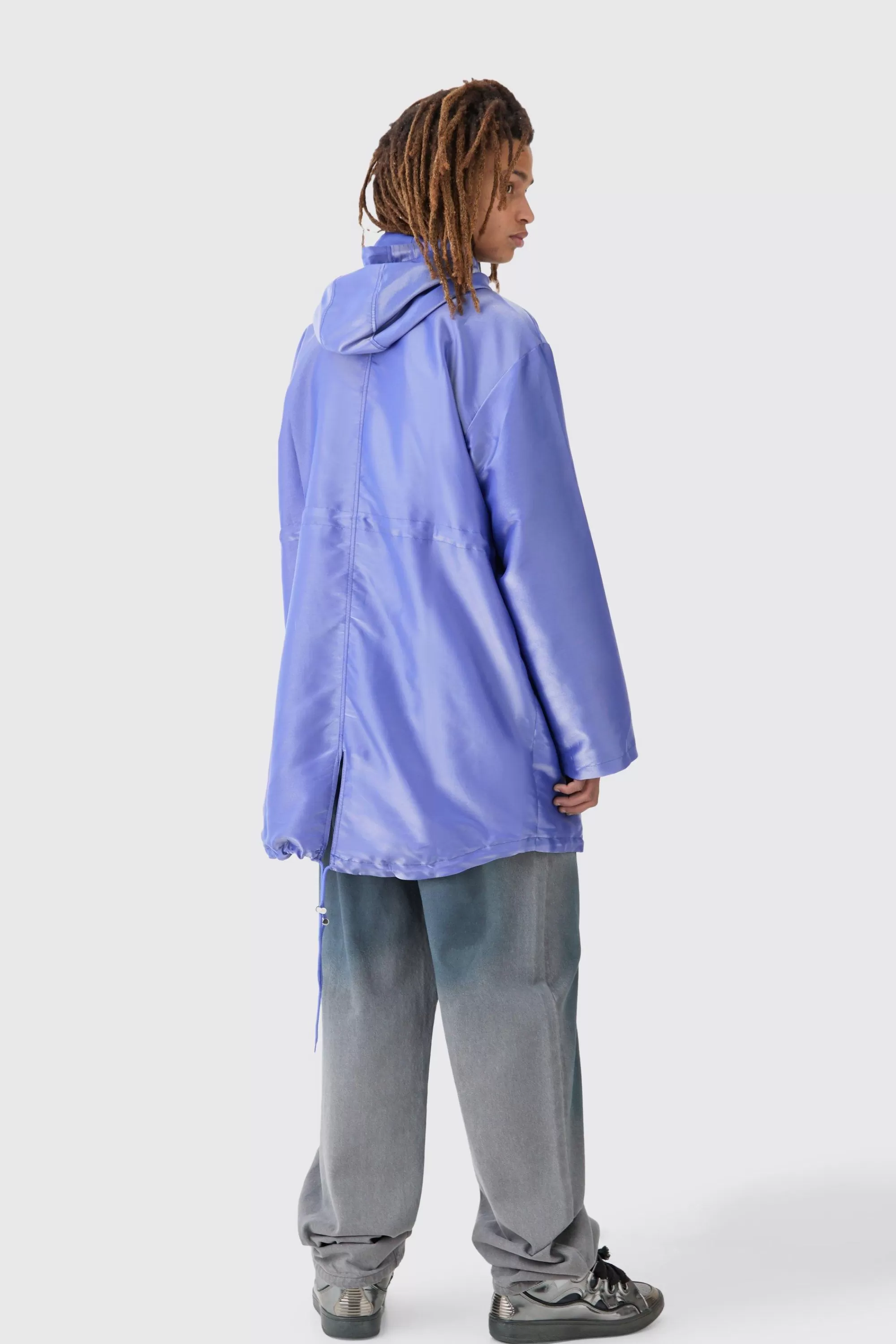 boohooMAN Liquid Metallic Parka | UK
