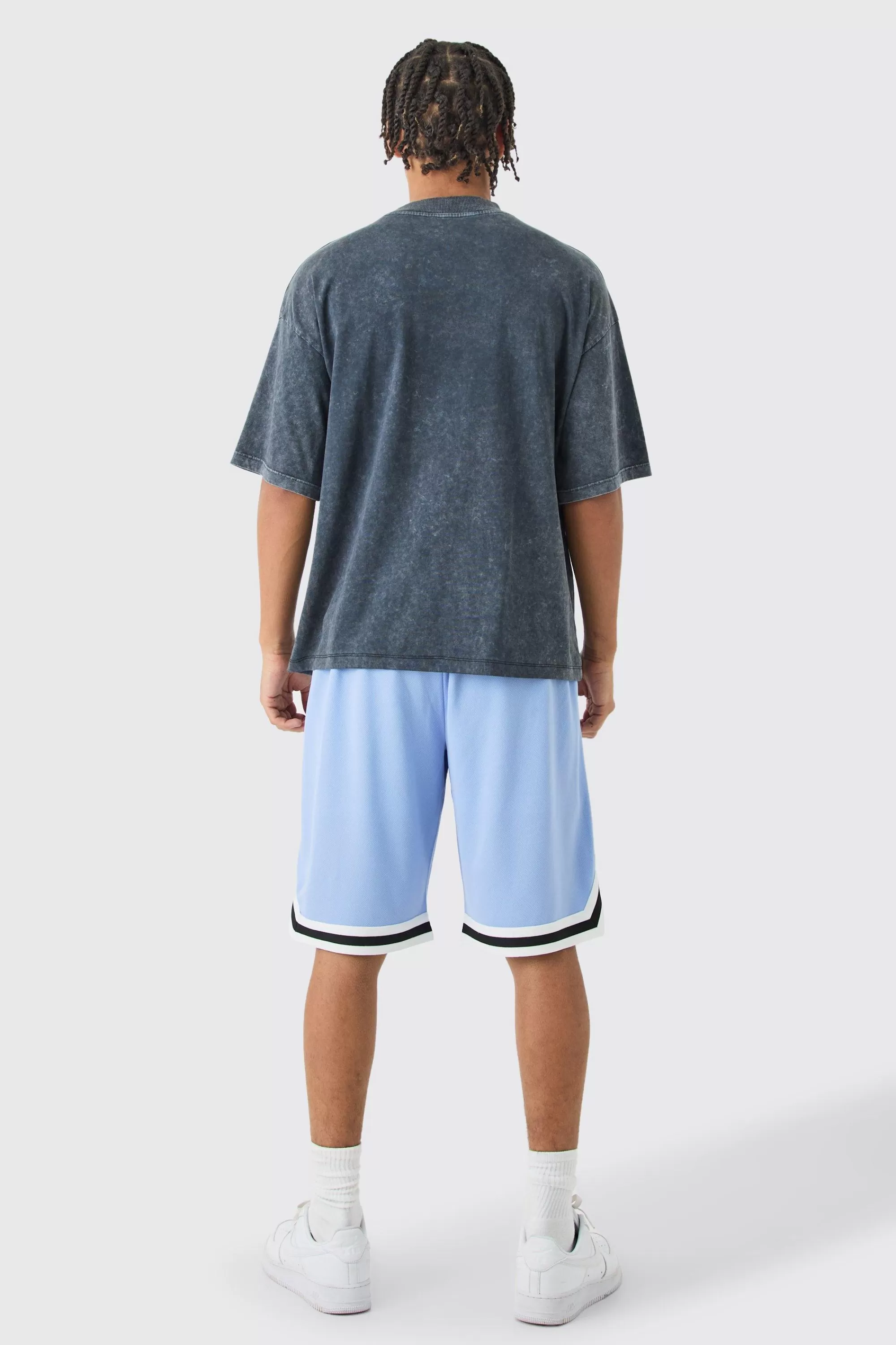 boohooMAN Loose Fit Mesh Basketball Short | UK