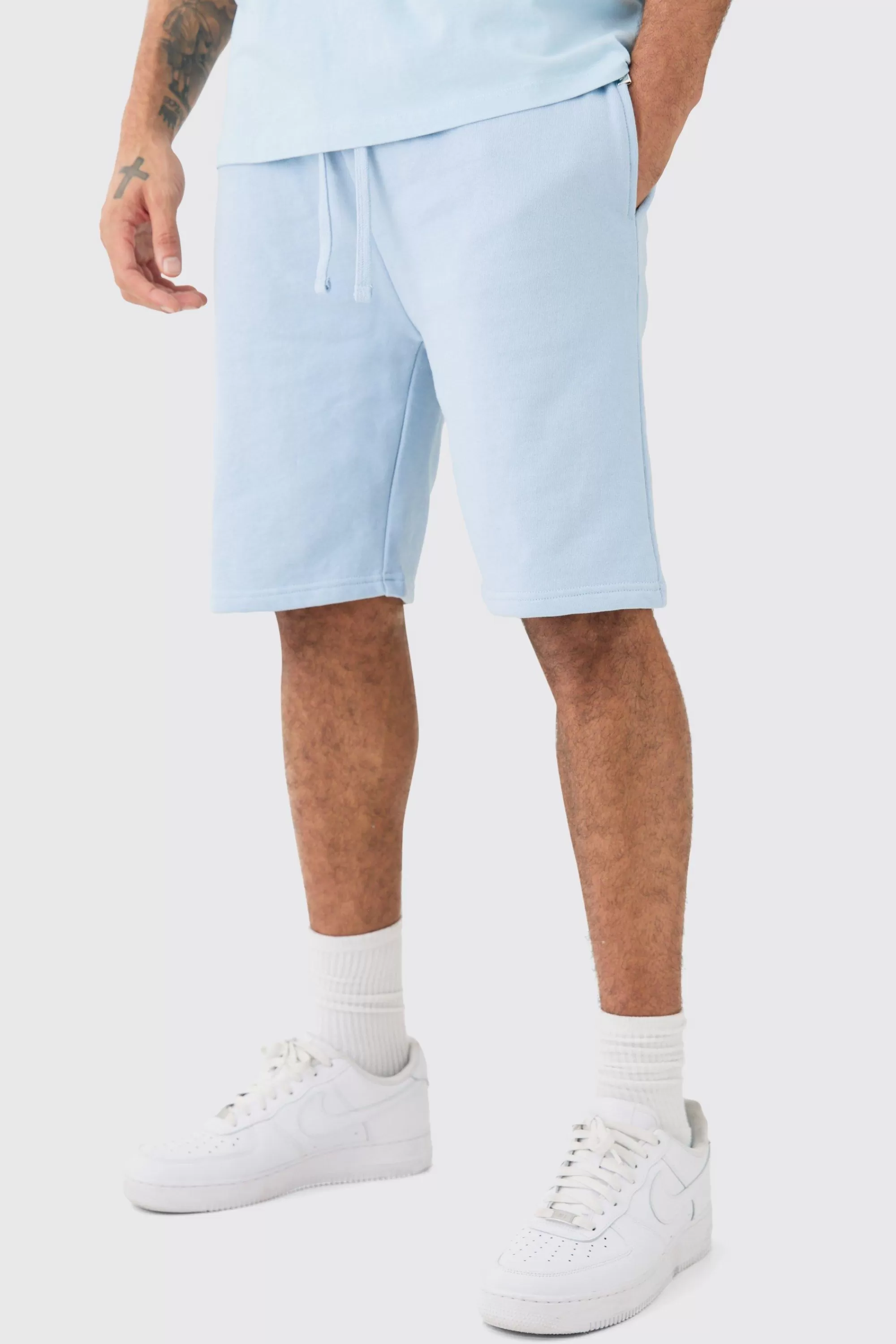 boohooMAN Loose Fit Mid Length Heavyweight Short | UK