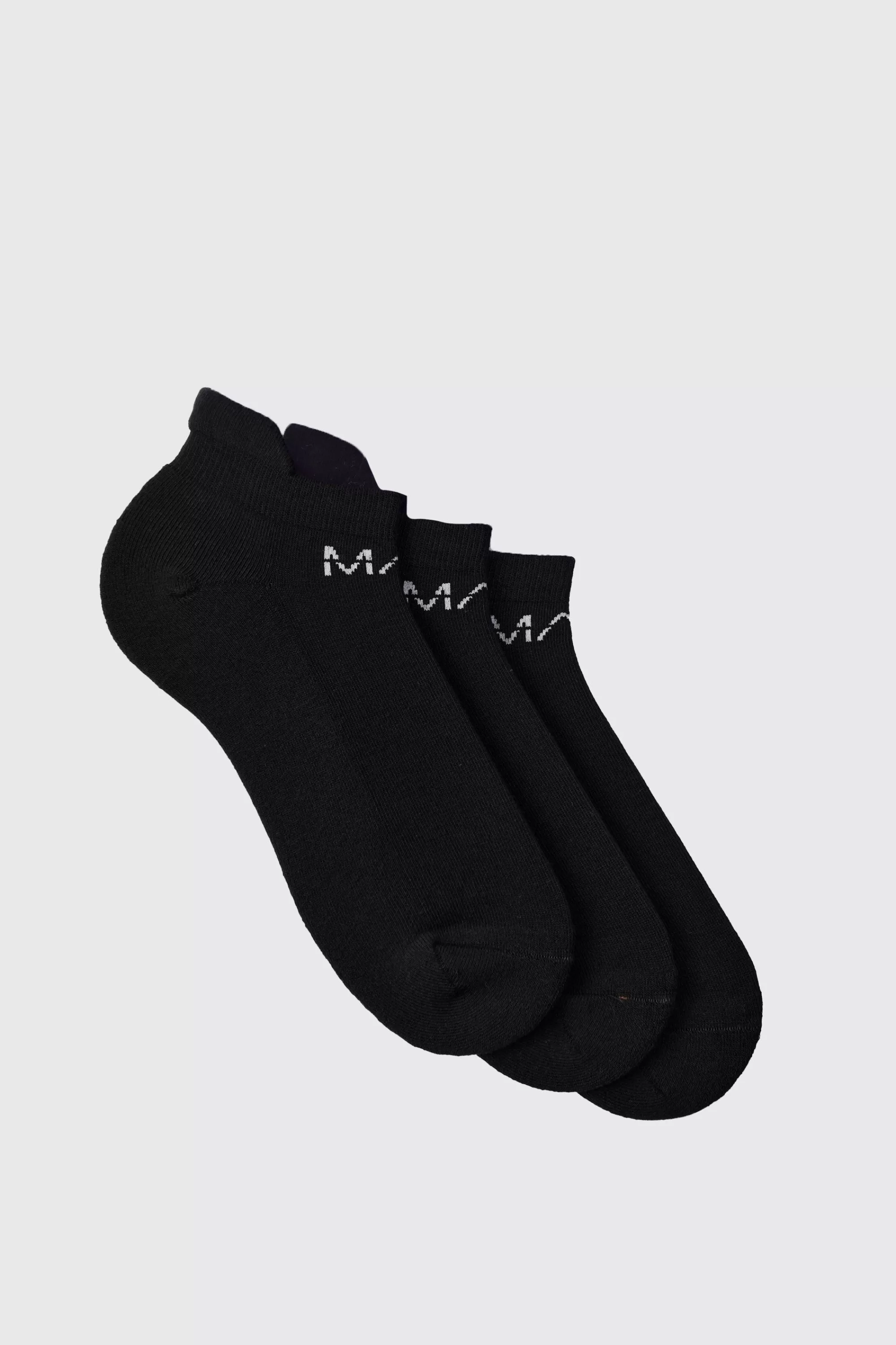 boohooMAN Man Active 3 Pack Trainer Socks | UK