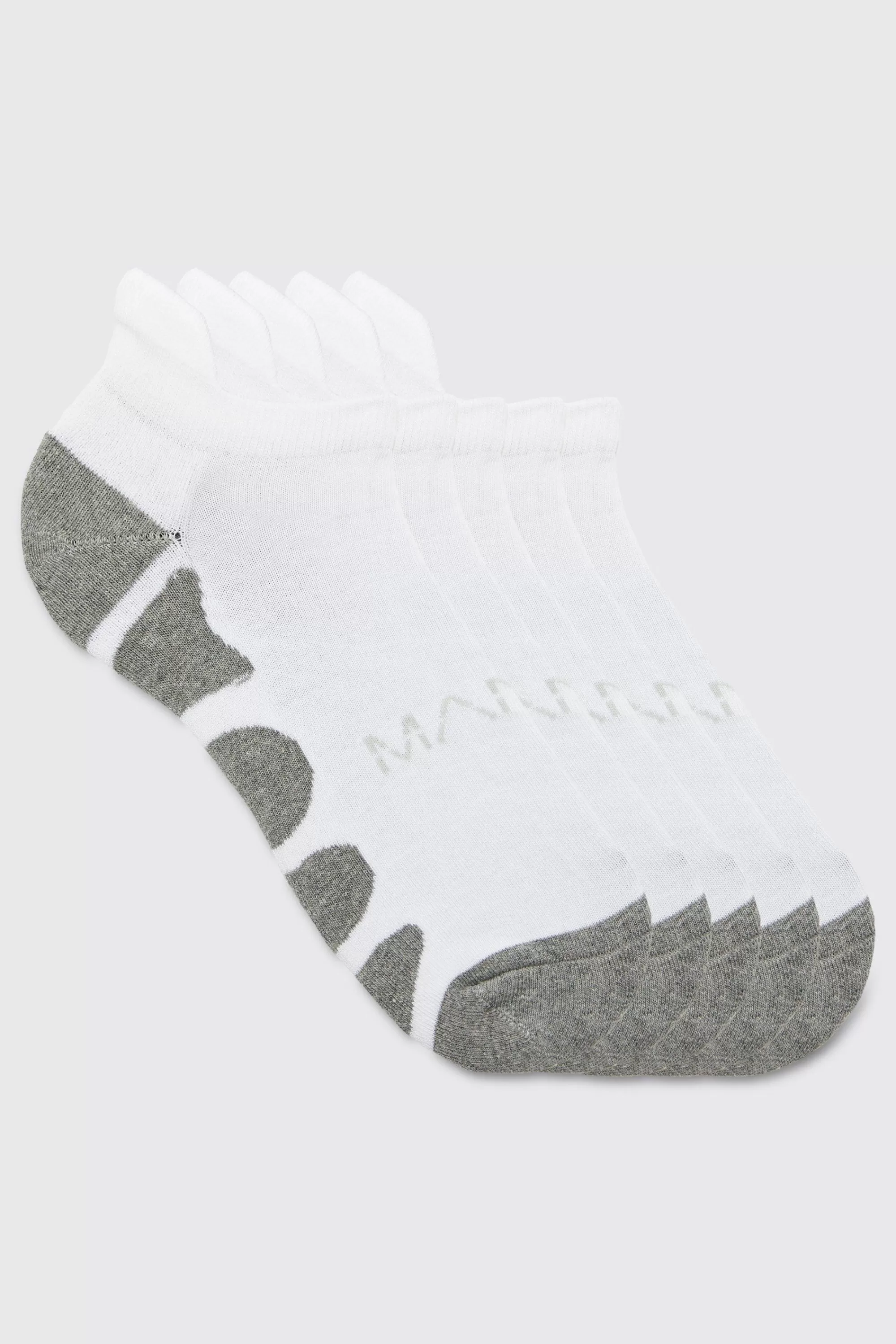 boohooMAN Man Active 5 Pack Trainer Socks | UK