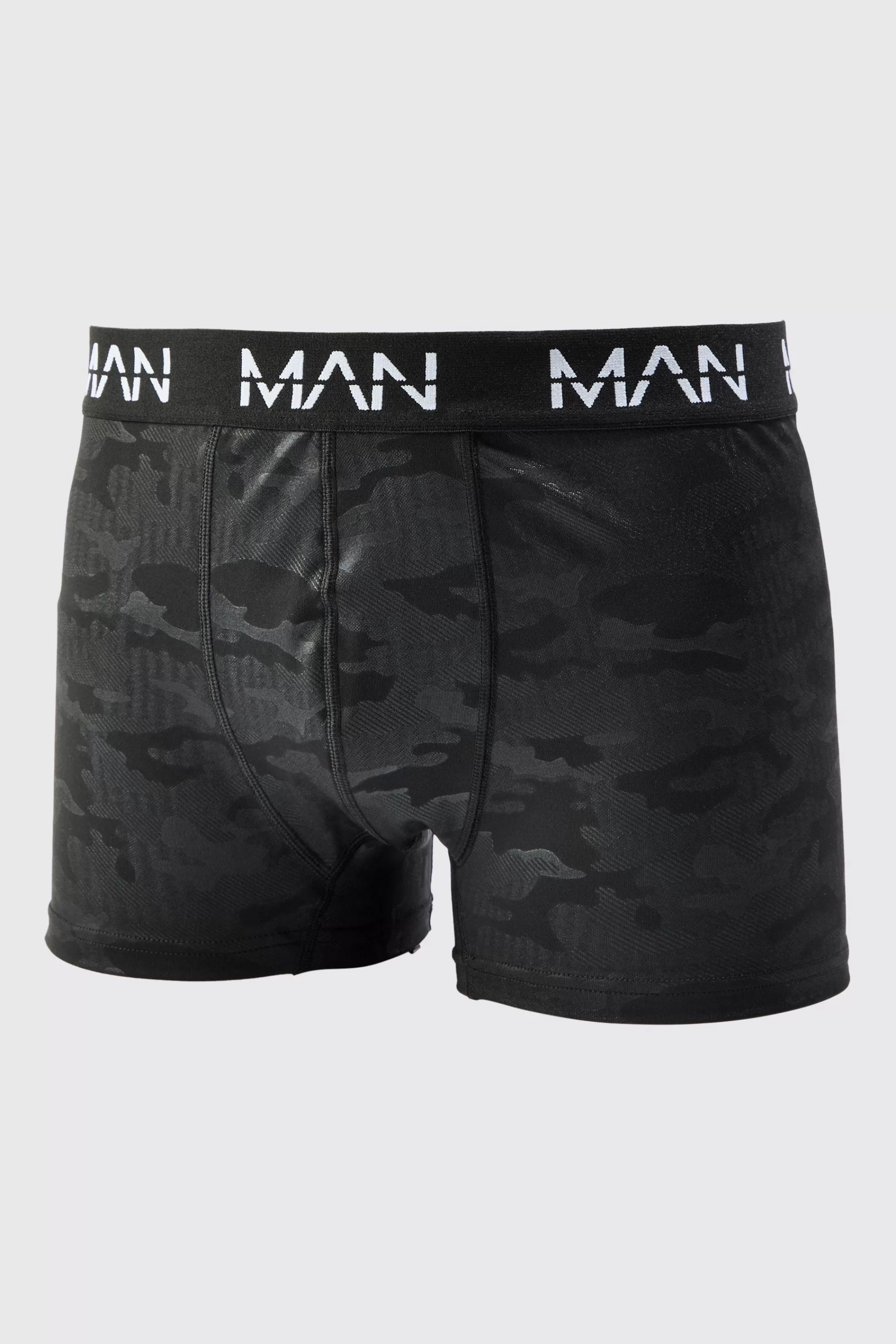 boohooMAN Man Active Camo Performance Boxer | UK