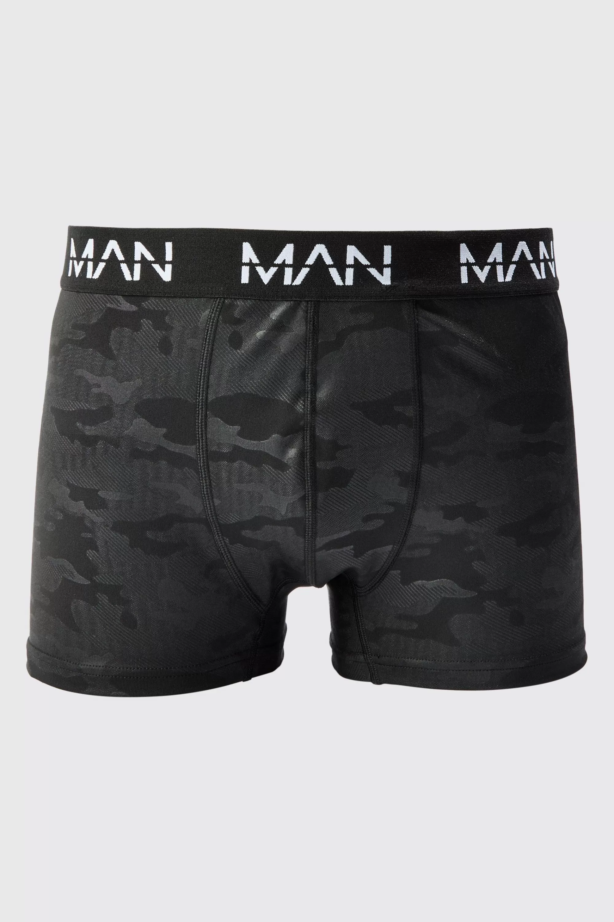 boohooMAN Man Active Camo Performance Boxer | UK