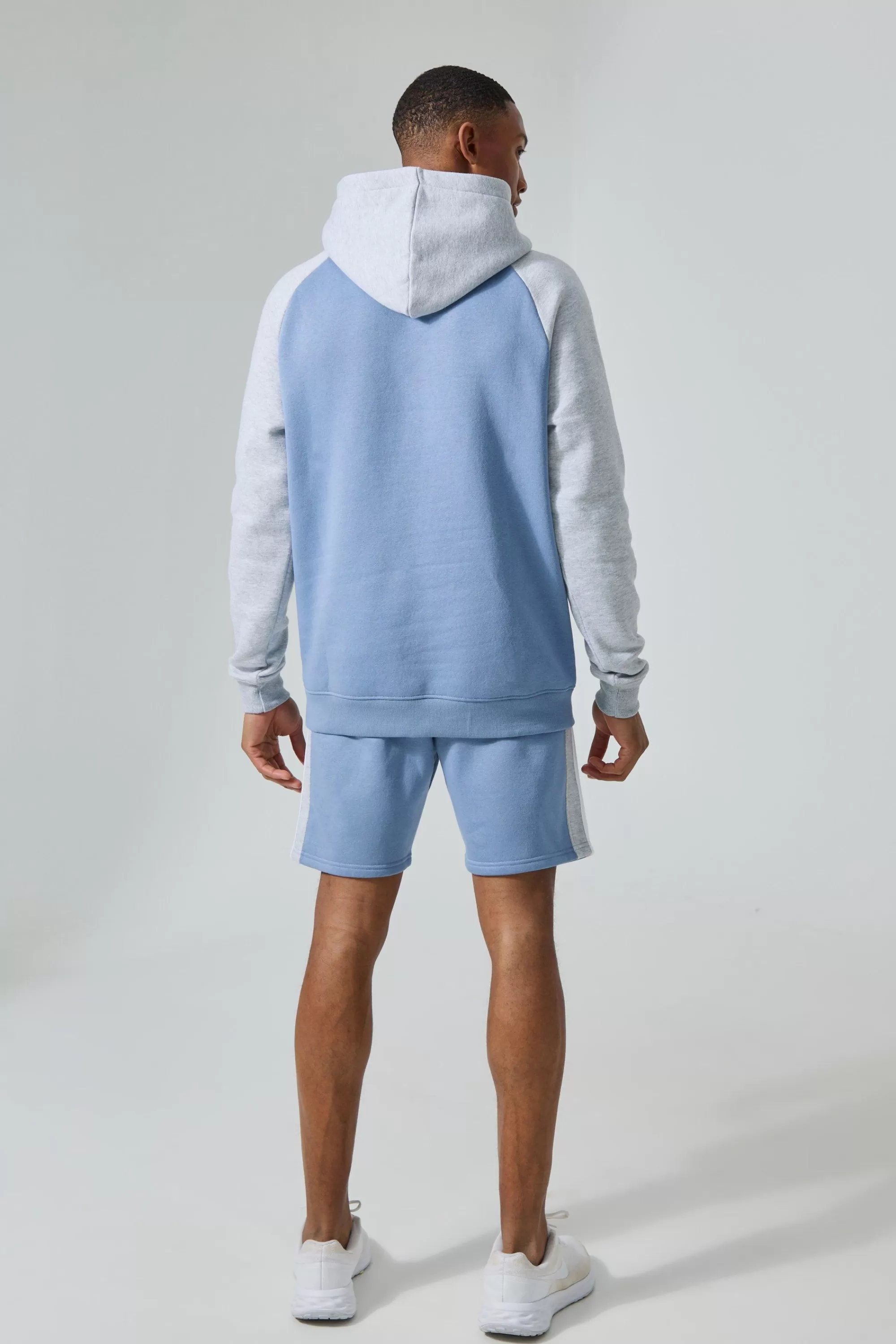 boohooMAN Man Active Colour Block Short Tracksuit | UK