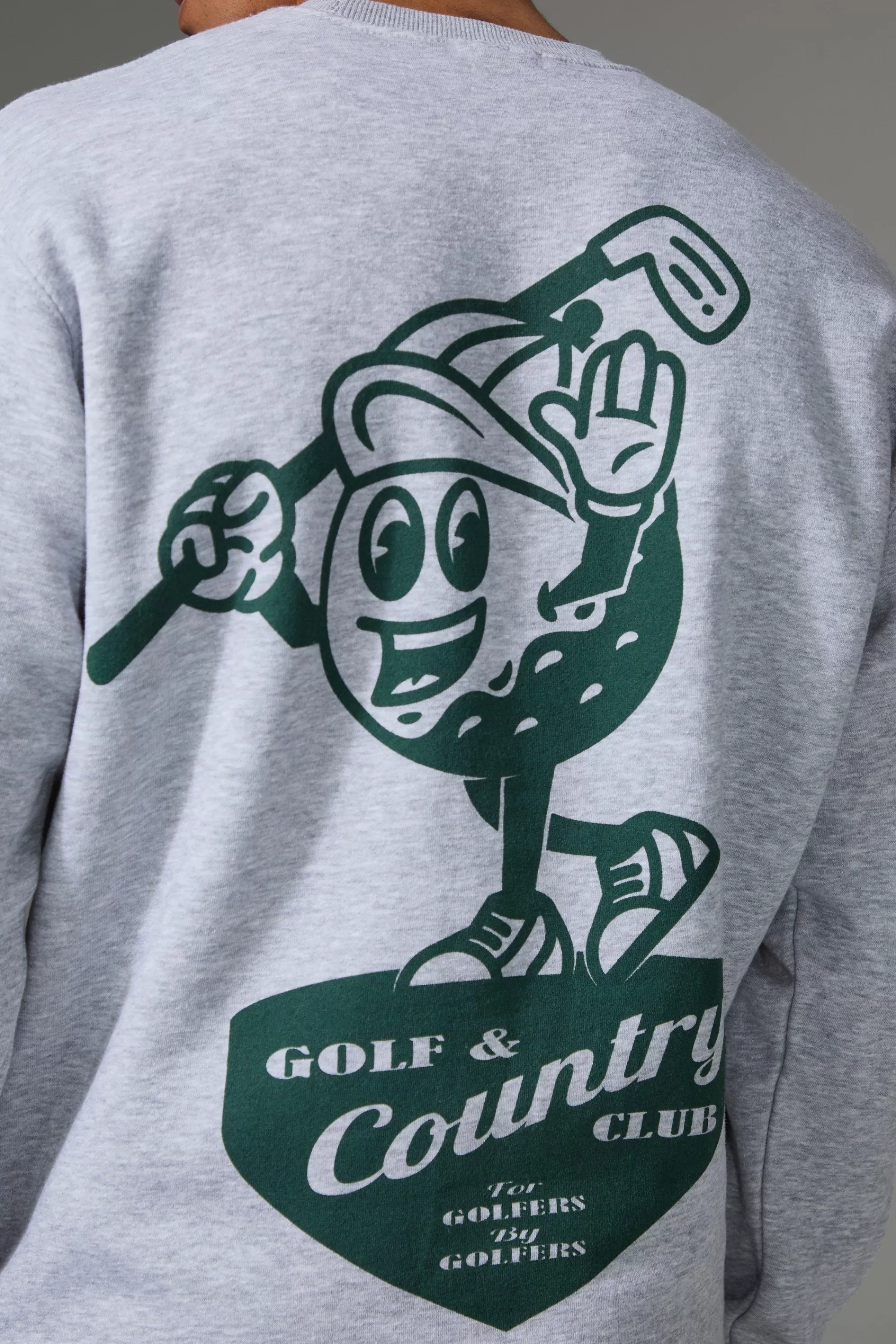 boohooMAN Man Active Golf Country Club Oversized Sweatshirt | UK