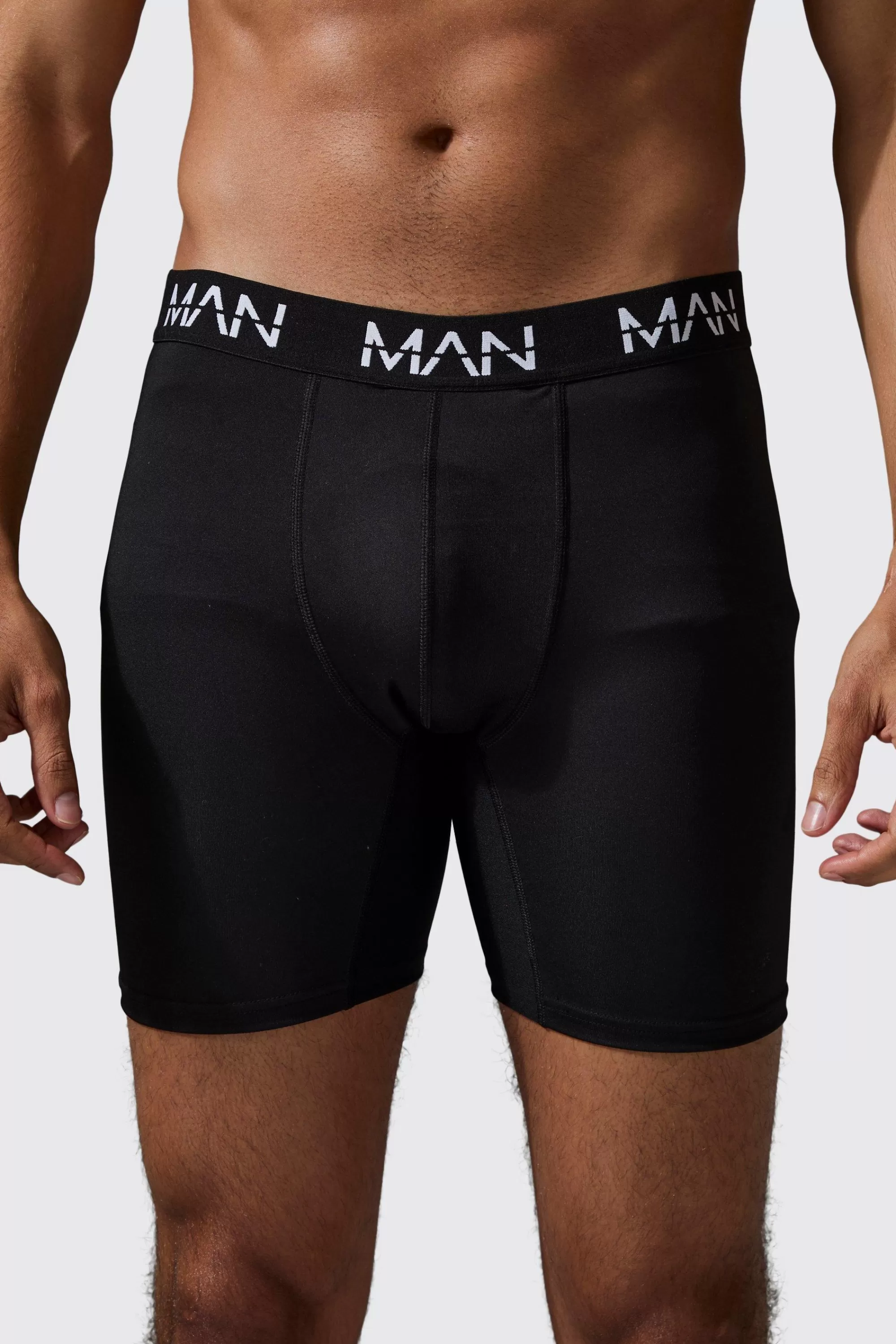 boohooMAN Man Active Long 7inch Performance Boxer 3pack | UK