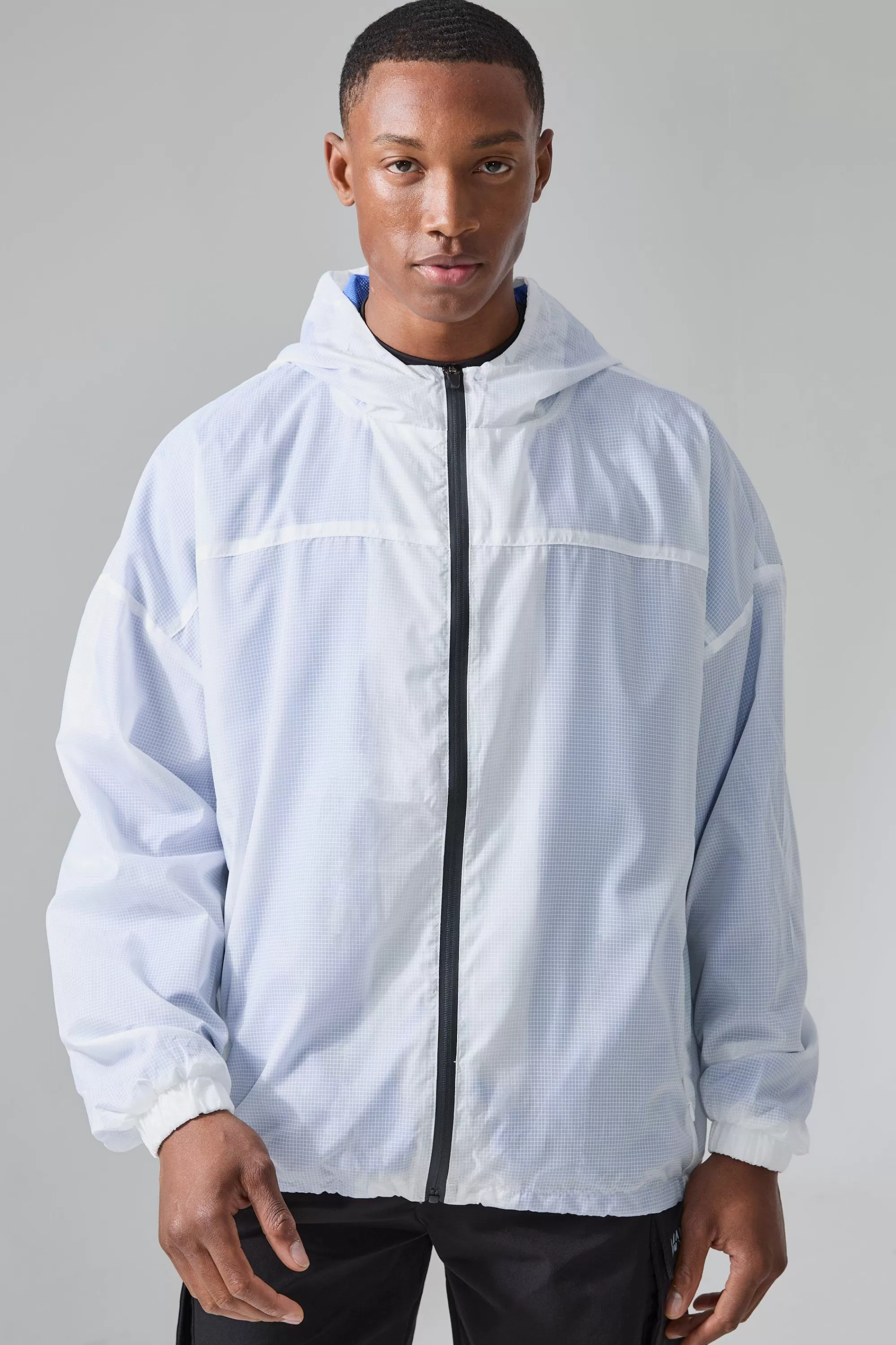 boohooMAN Man Active Mesh Lined Oversized Windbreaker | UK