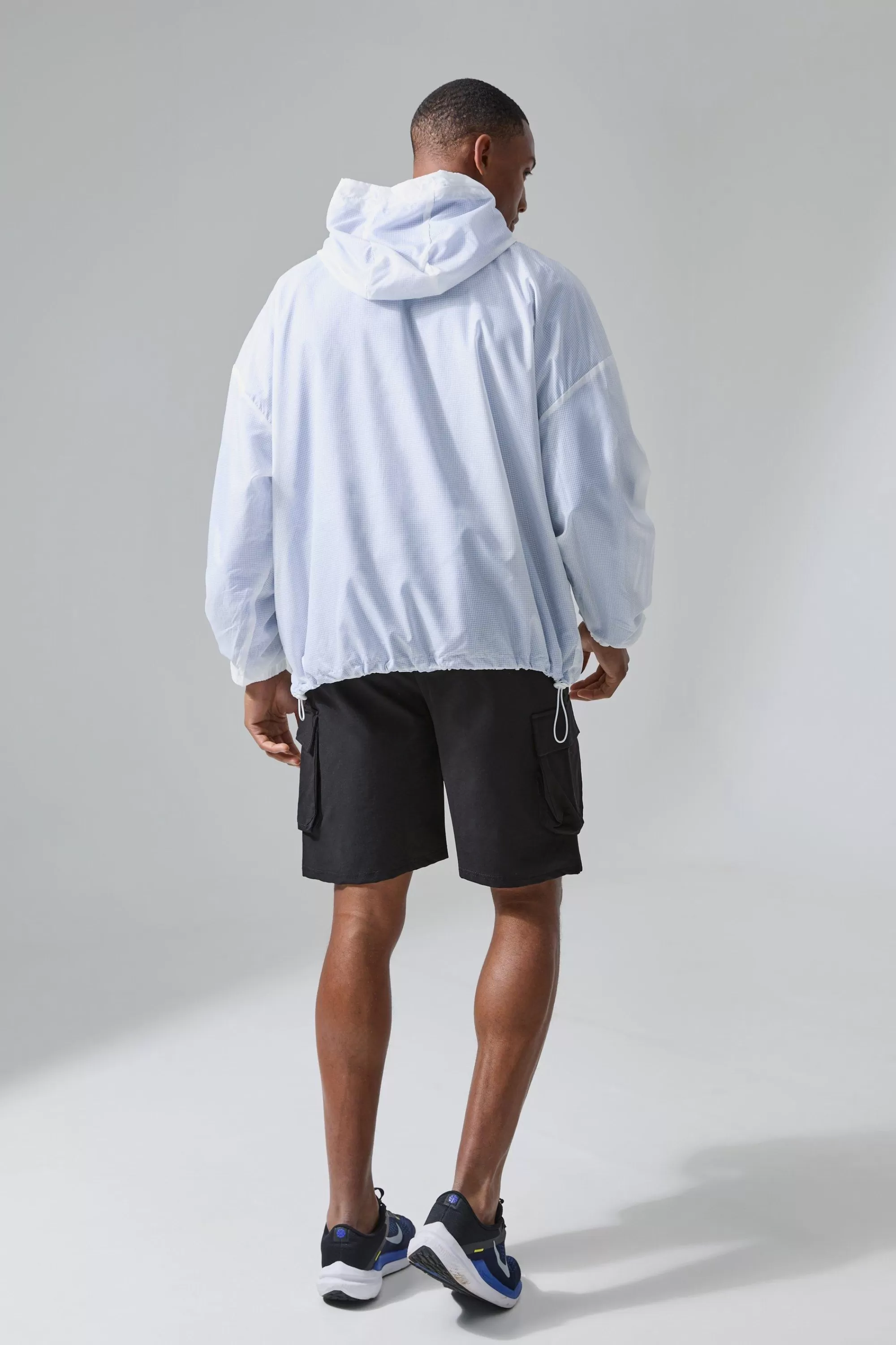 boohooMAN Man Active Mesh Lined Oversized Windbreaker | UK