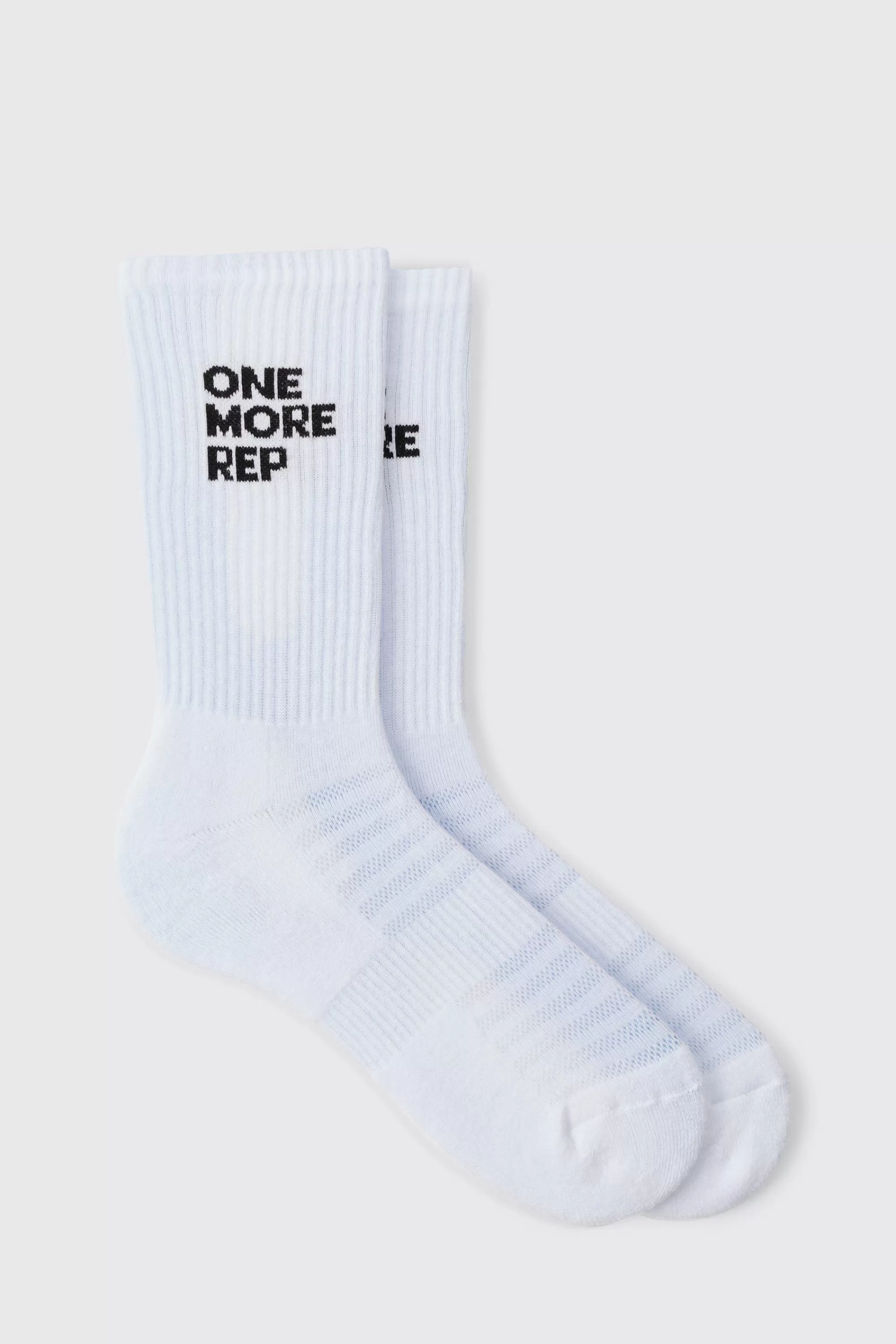 boohooMAN Man Active One More Rep Crew Socks | UK