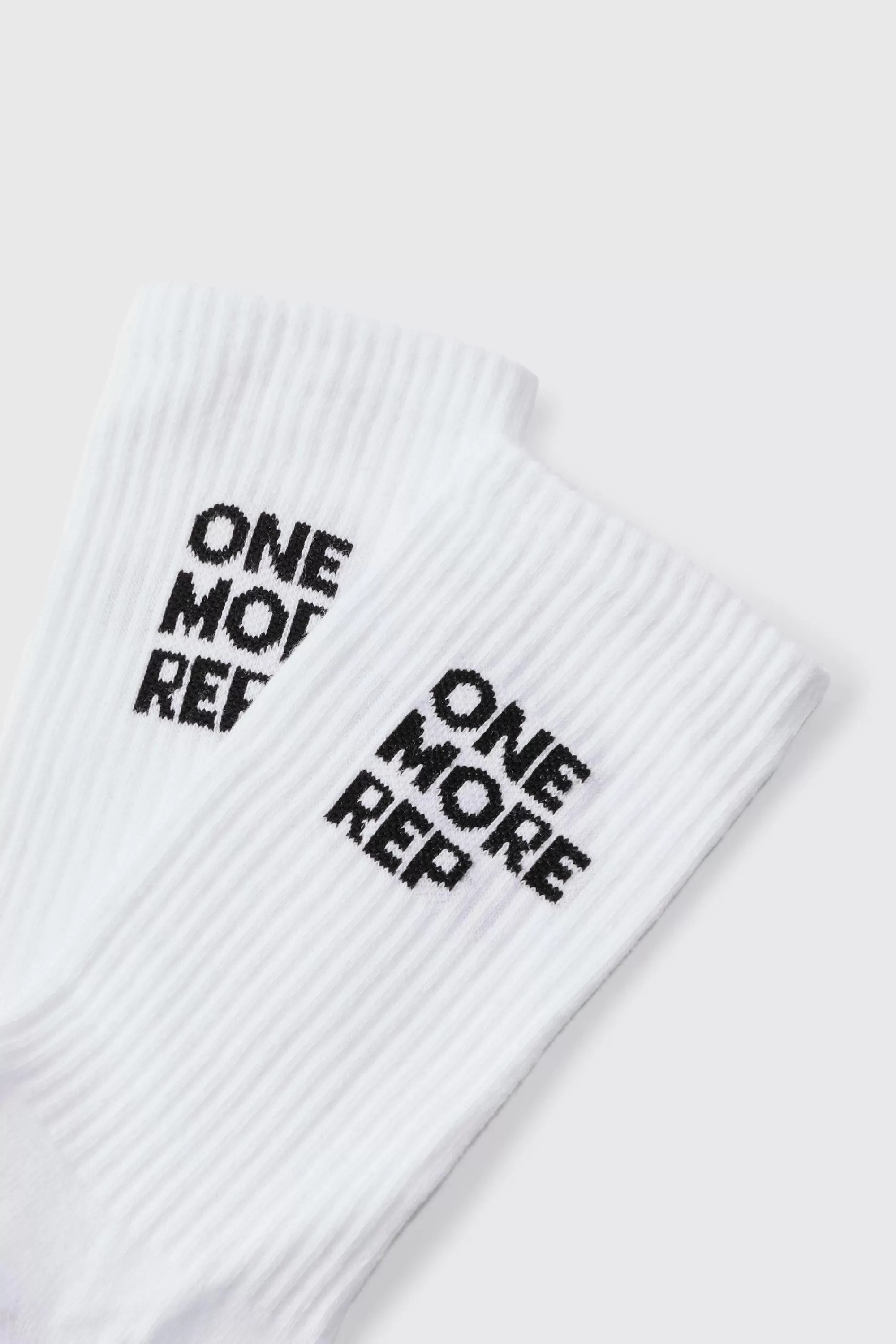 boohooMAN Man Active One More Rep Crew Socks | UK