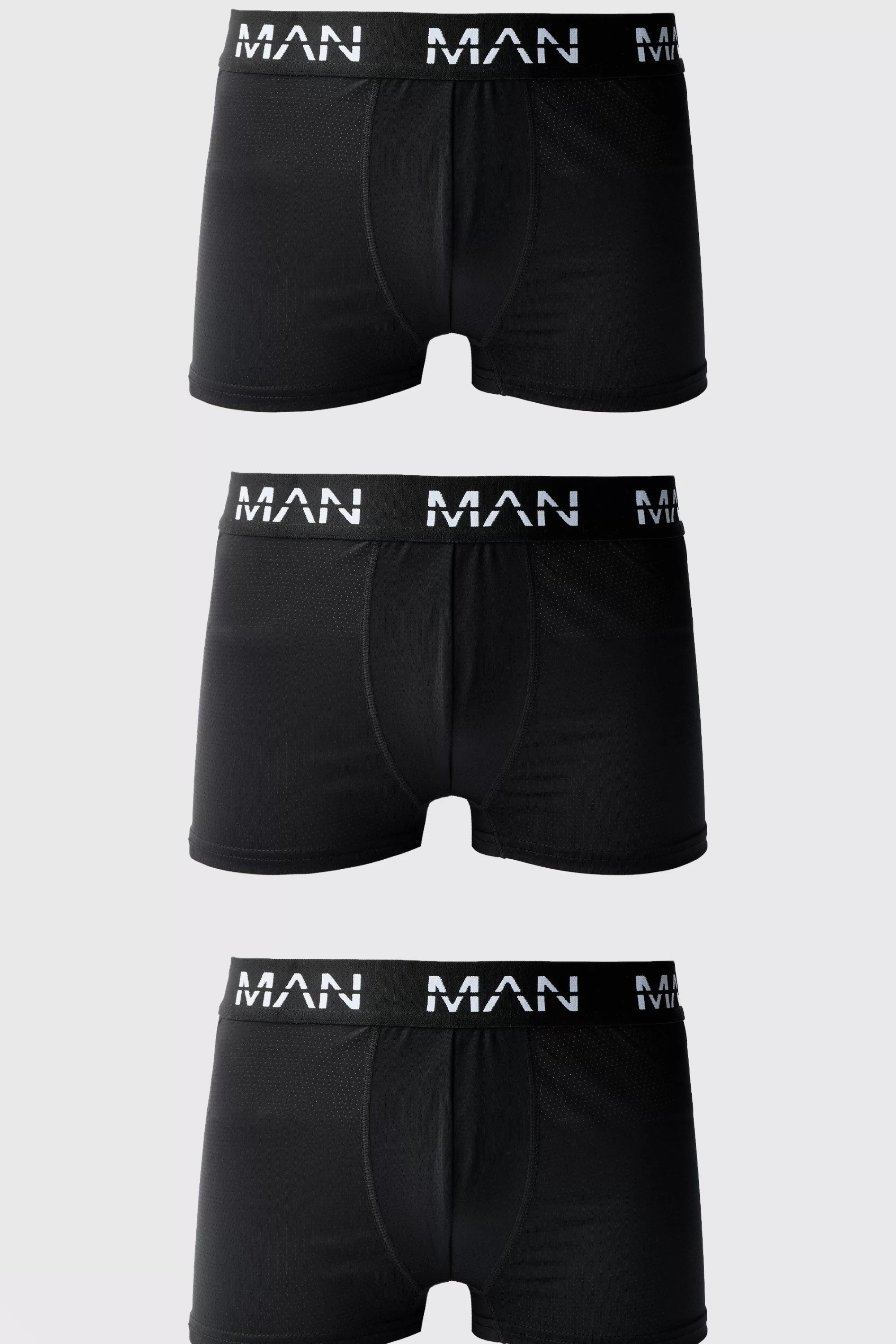 boohooMAN Man Active Performance 3 Pack Boxer | UK