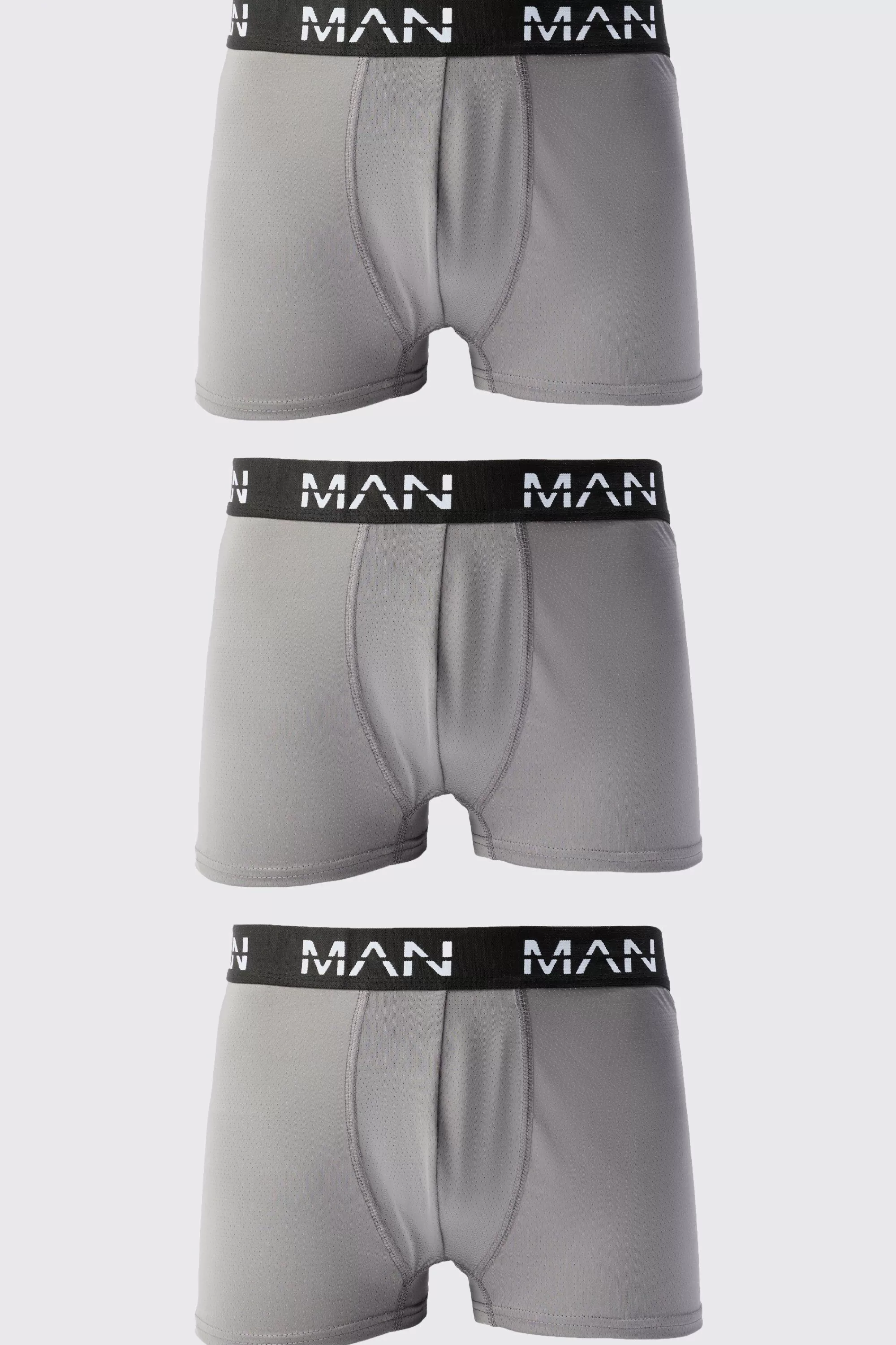 boohooMAN Man Active Performance Boxer 3 Pack | UK