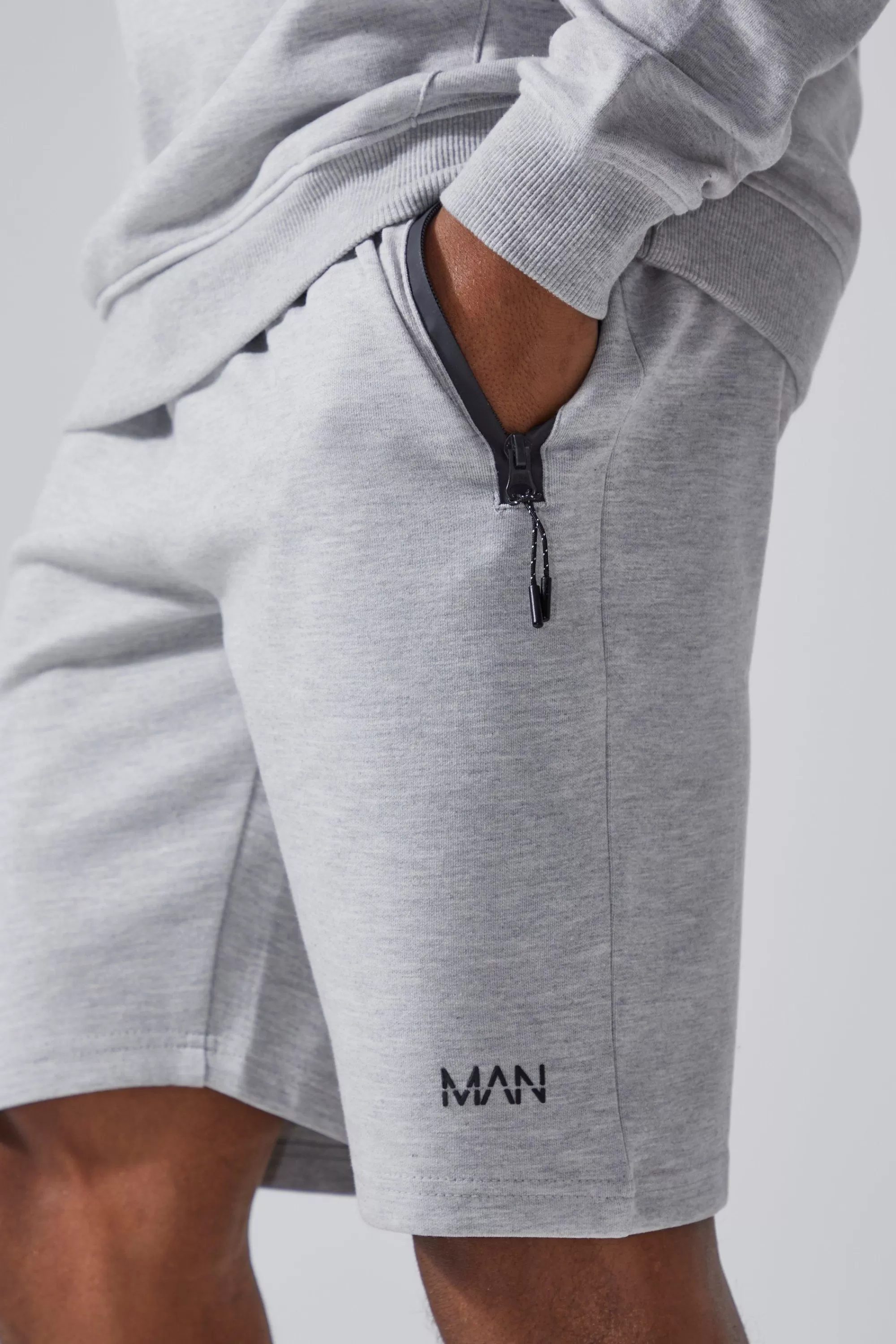 boohooMAN Man Active Regular Fit 5inch Fleece Shorts | UK